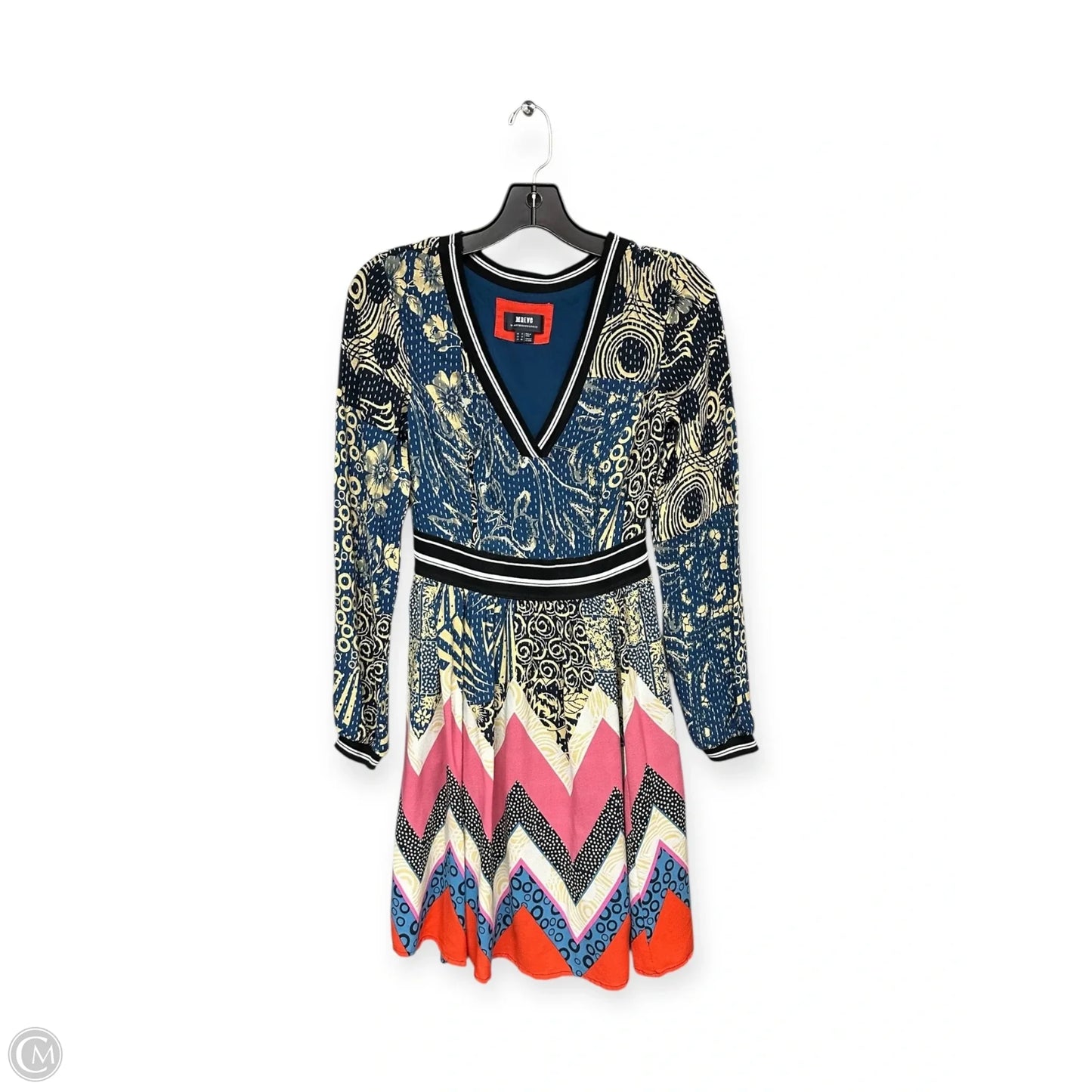 Dress Casual Short By Maeve In Blue & Orange, Size: 0