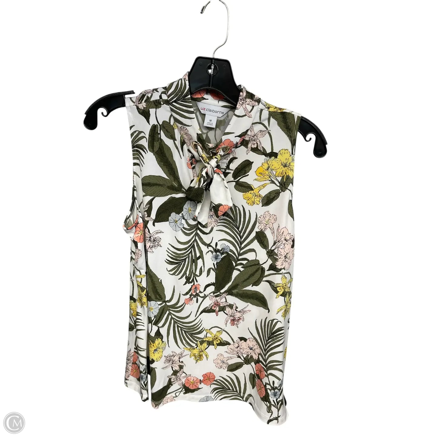 Top Sleeveless By Liz Claiborne In Floral Print, Size: M