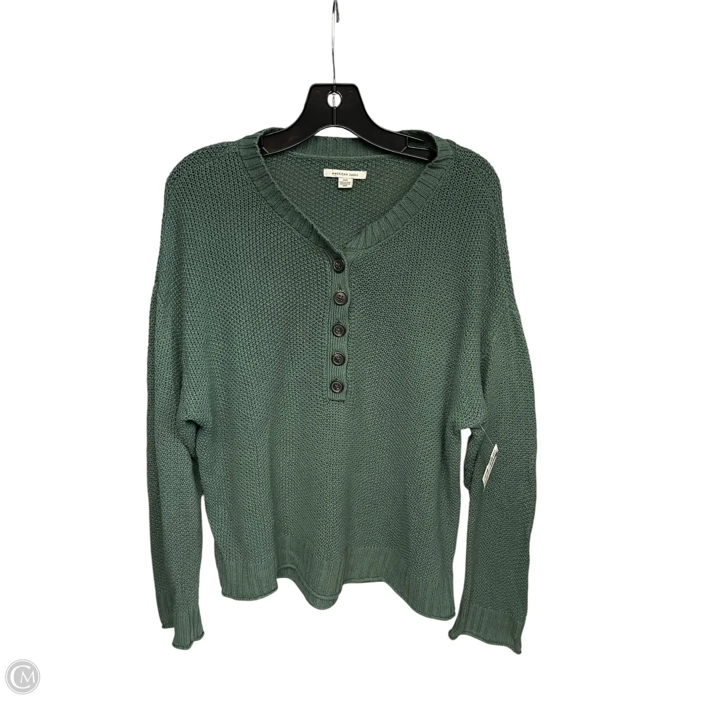 Sweater By American Eagle In Green, Size: L