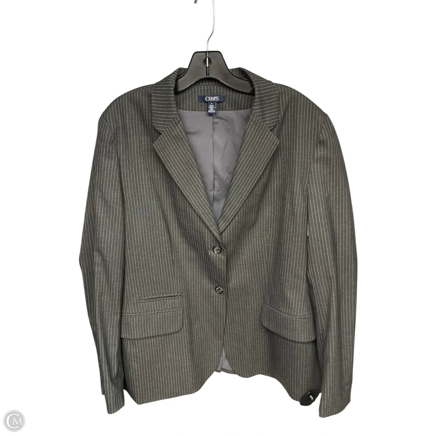 Blazer By Chaps In Grey, Size: 16
