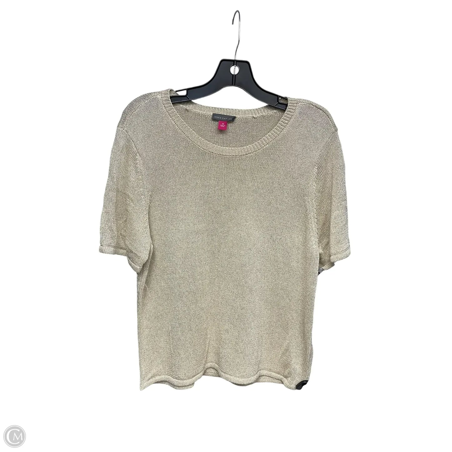 Top Short Sleeve By Vince Camuto In Gold, Size: M