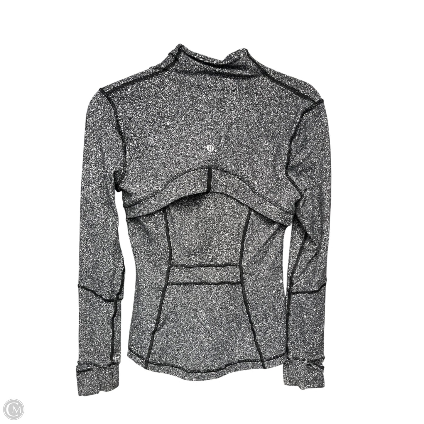 Athletic Jacket By Lululemon In Black & White, Size: 6