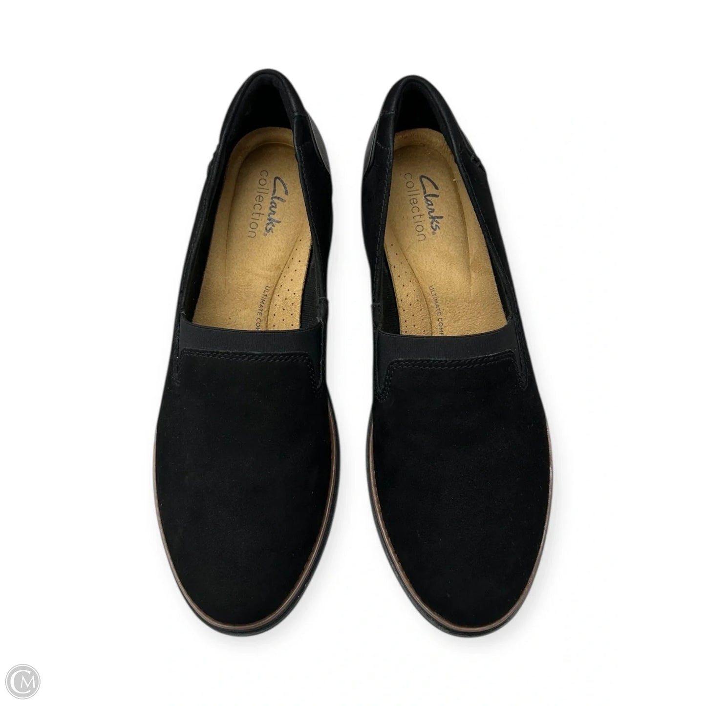 Shoes Flats By Clarks In Black, Size: 8