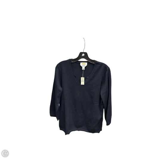 Top 3/4 Sleeve By Talbots In Navy, Size: Xl