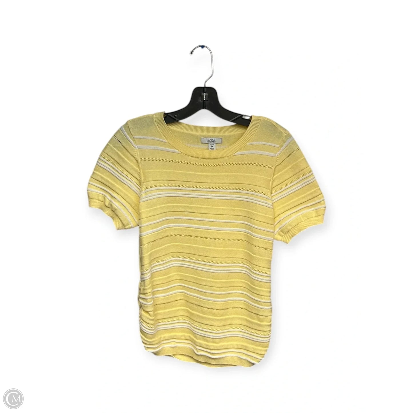 Top Short Sleeve By Croft And Barrow In Yellow, Size: Mp
