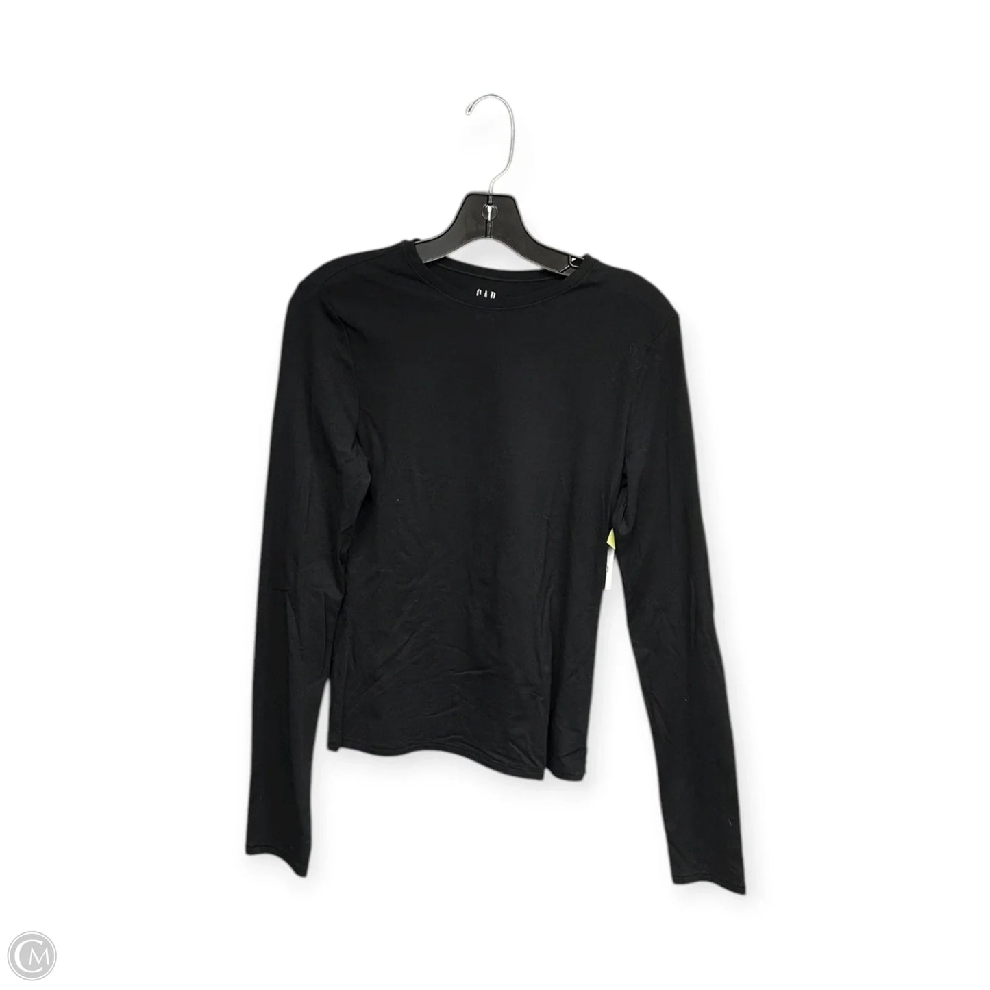 Top Long Sleeve Basic By Gap In Black, Size: M
