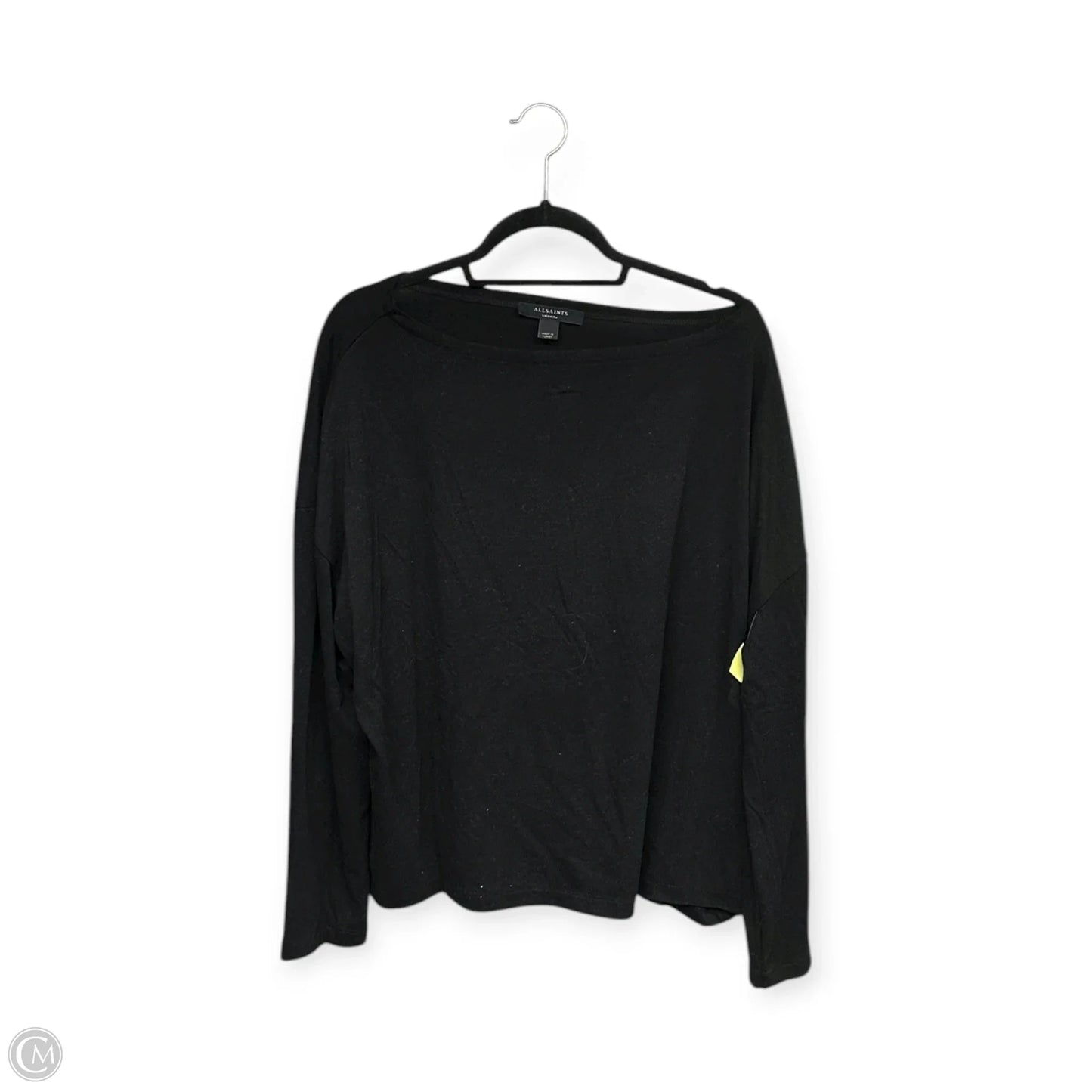 Top Long Sleeve Designer By All Saints In Black, Size: M