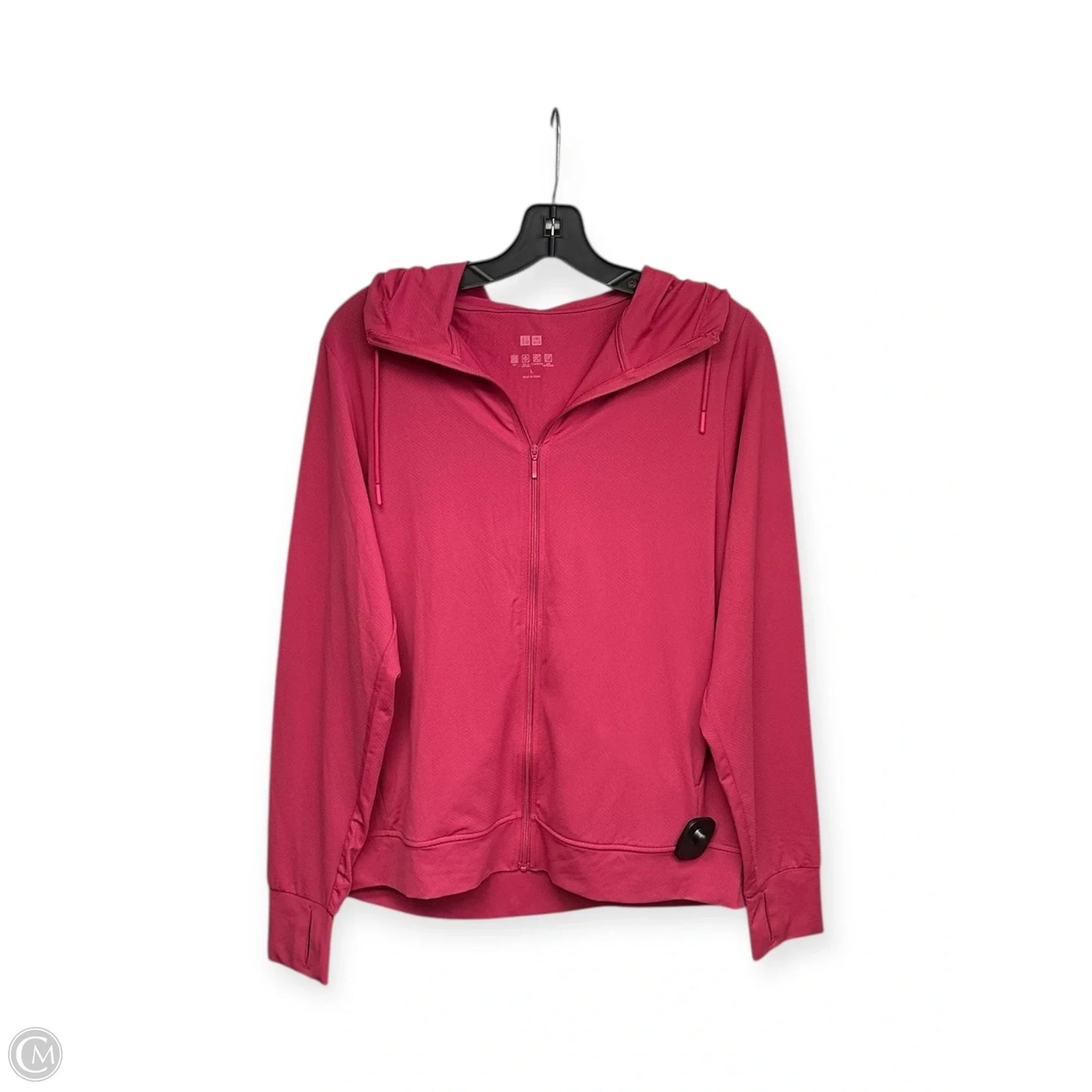 Athletic Jacket By Uniqlo In Pink, Size: L