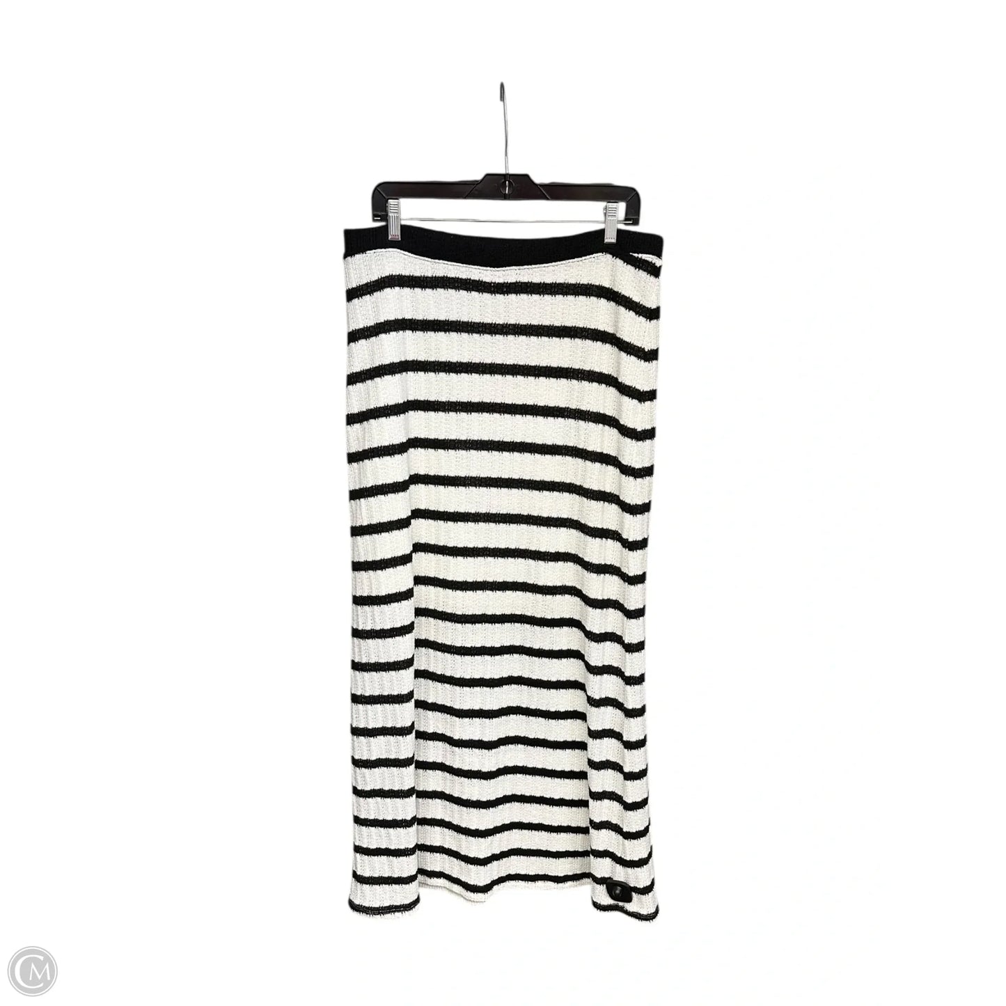 Skirt Midi By Universal Thread In Black & White, Size: L