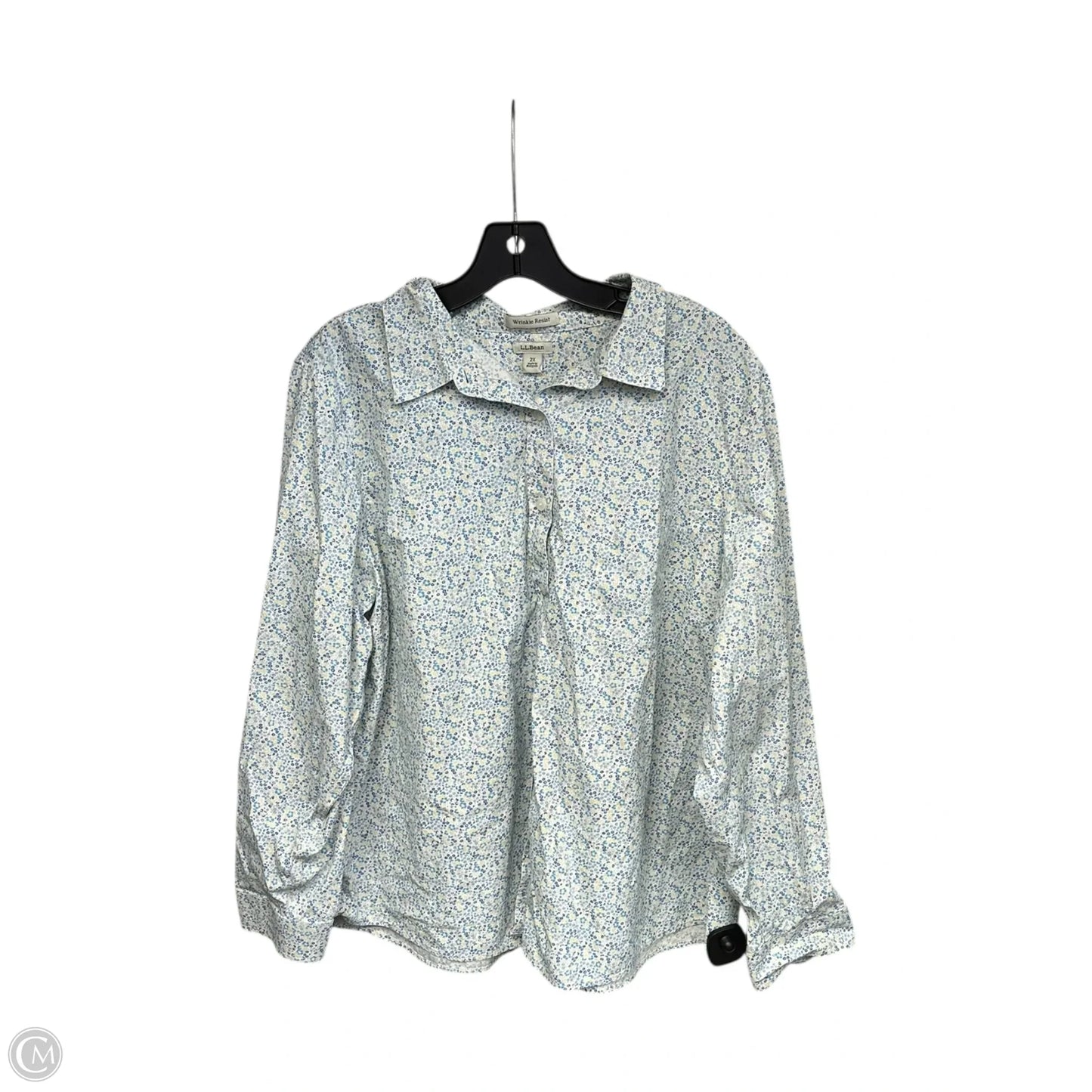 Top Long Sleeve By L.l. Bean In Floral Print, Size: 2x