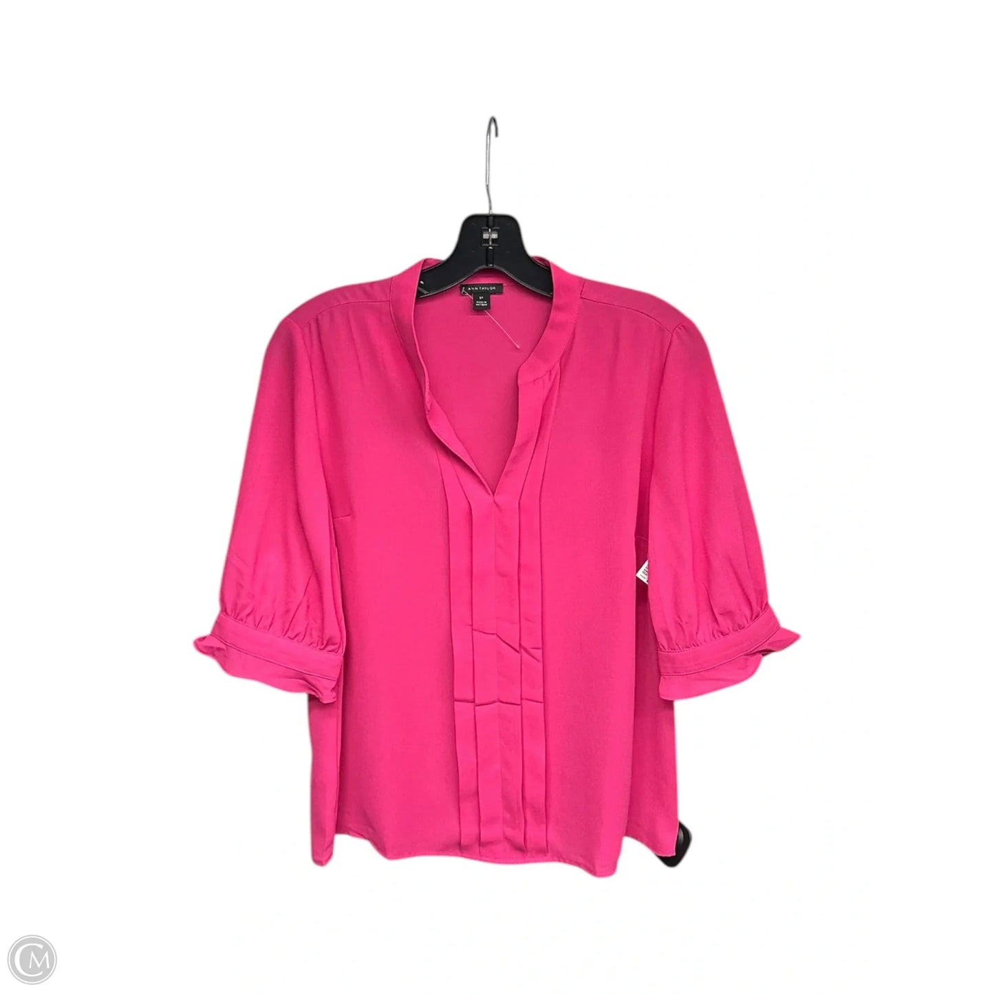 Top Short Sleeve By Ann Taylor In Pink, Size: Sp