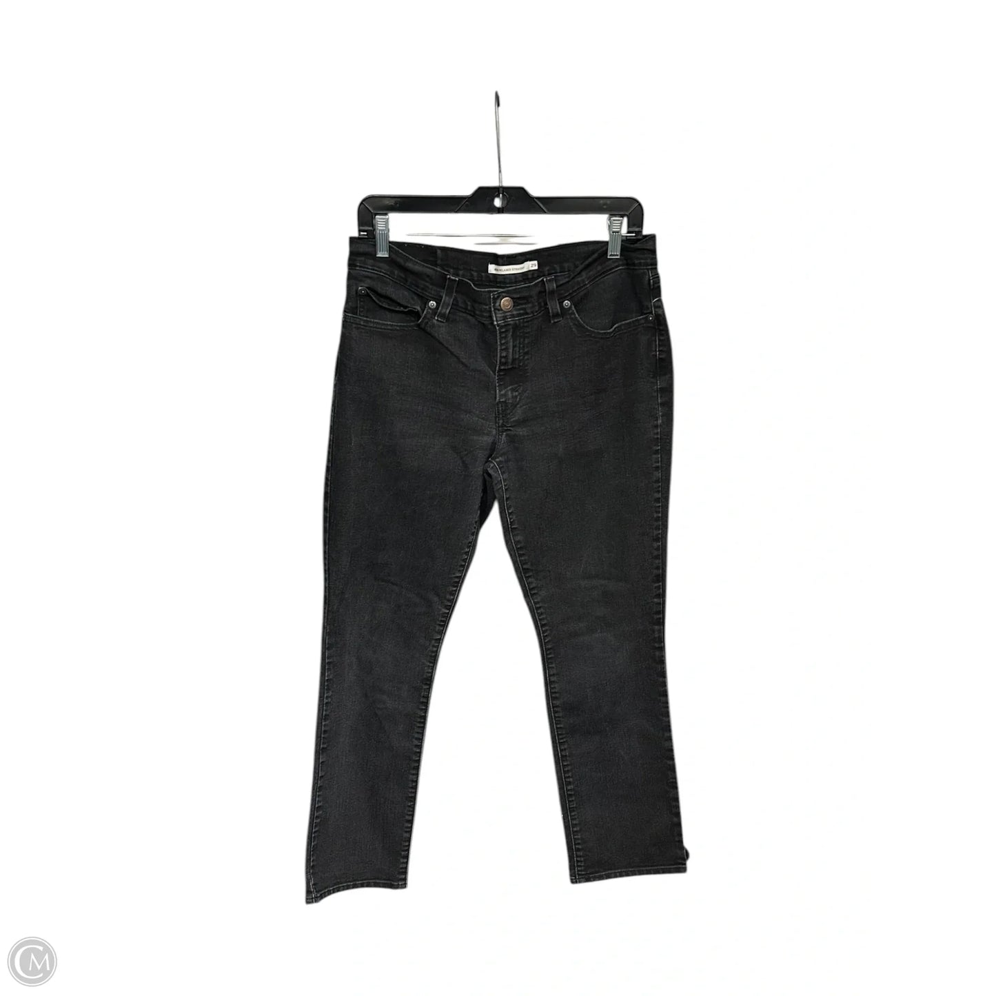 Jeans Straight By Levis In Black, Size: 8