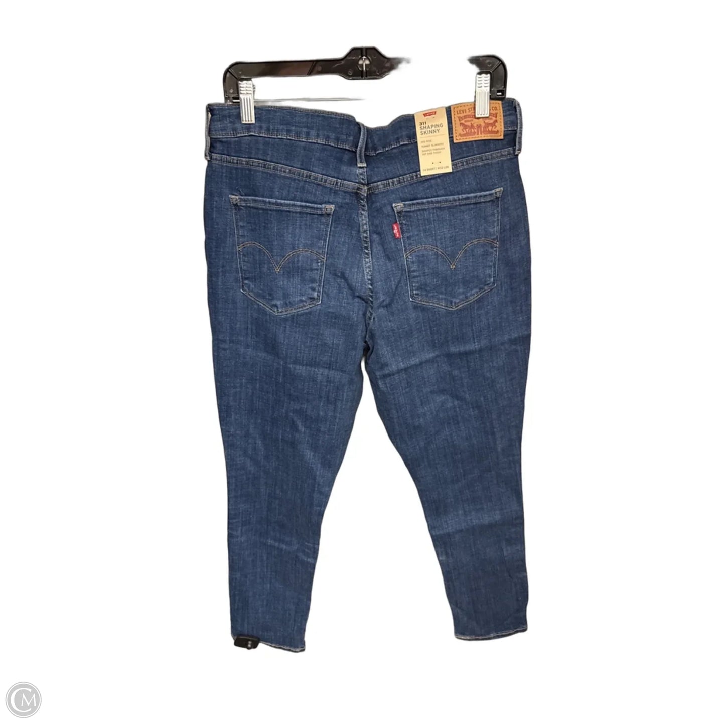 Jeans Skinny By Levis In Blue Denim, Size: 14
