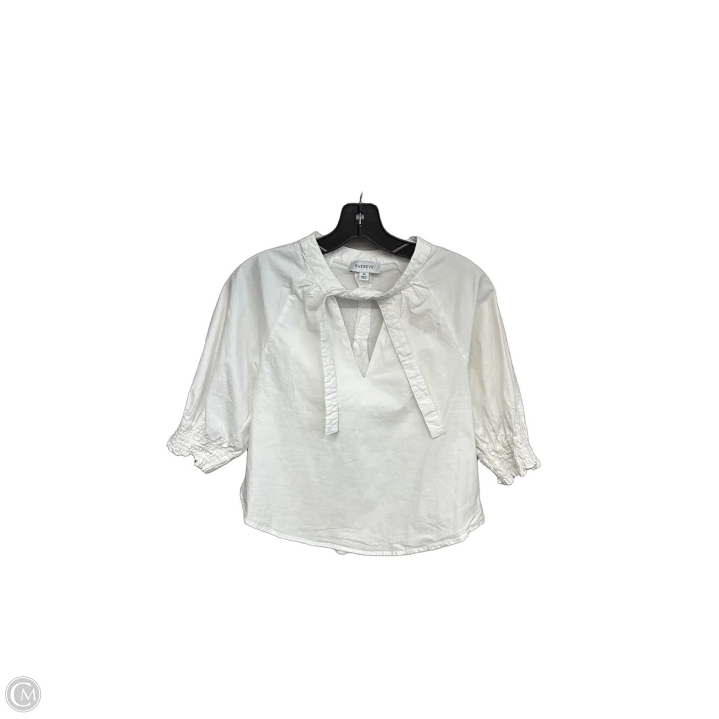 Top Short Sleeve By Evereve In Ivory, Size: Xs