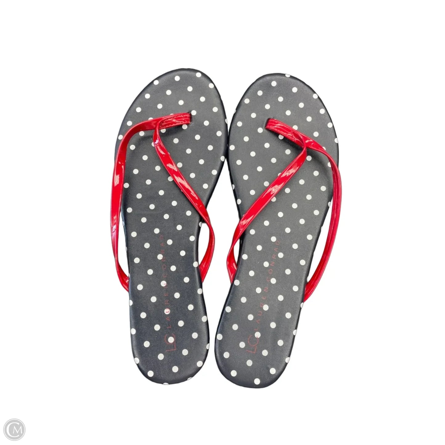 Sandals Flip Flops By Lc Lauren Conrad In Blue & Red, Size: 7