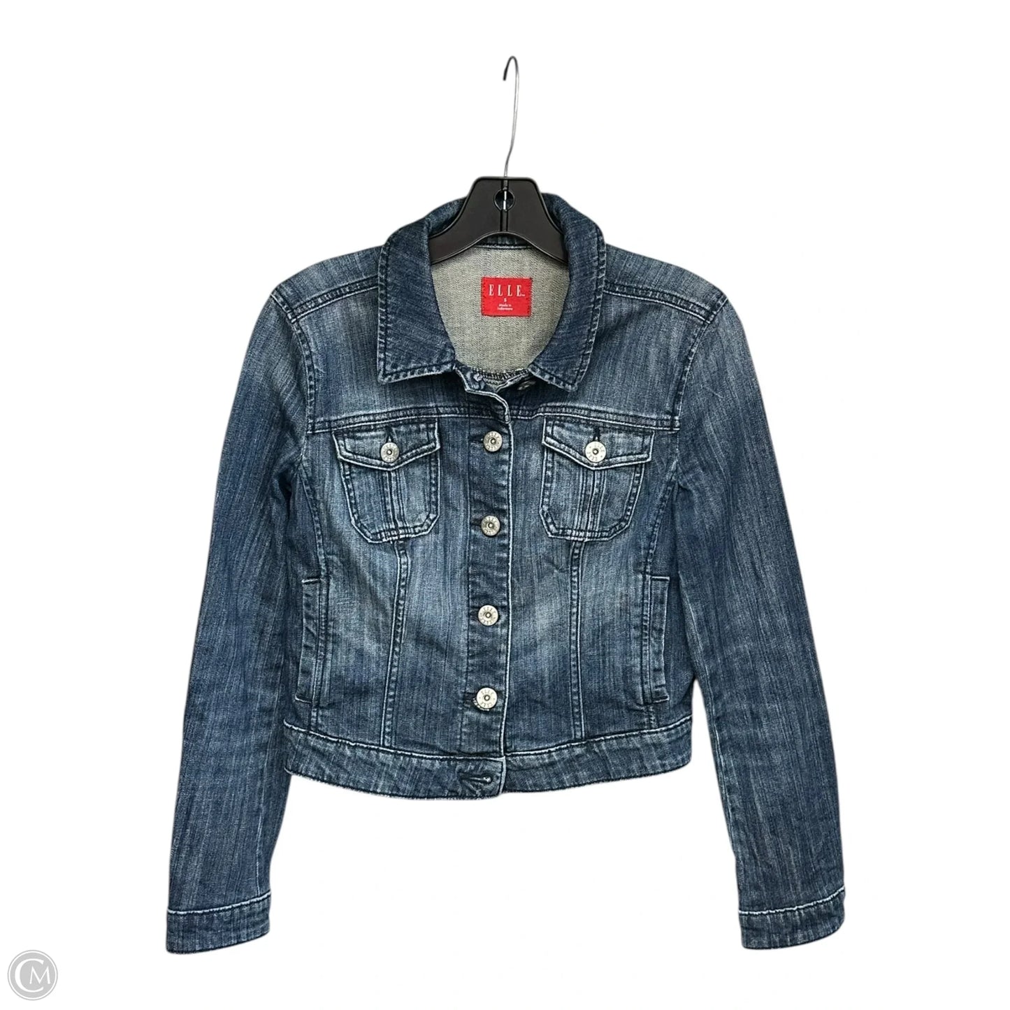 Jacket Denim By Elle In Blue Denim, Size: S
