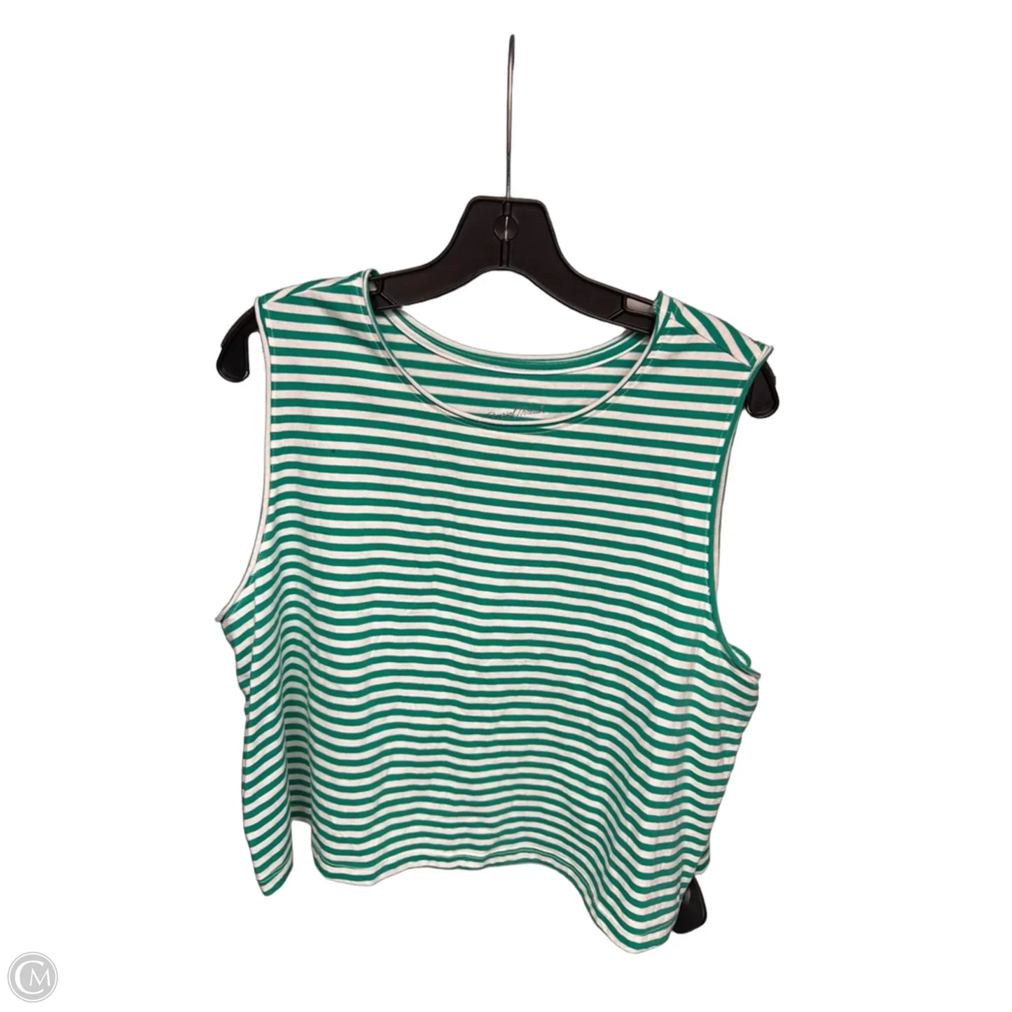 Top Sleeveless By Universal Thread In Green & White, Size: Xxl