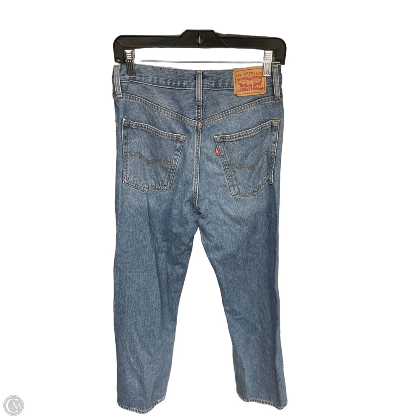 Jeans Wide Leg By Levis In Blue Denim, Size: 4