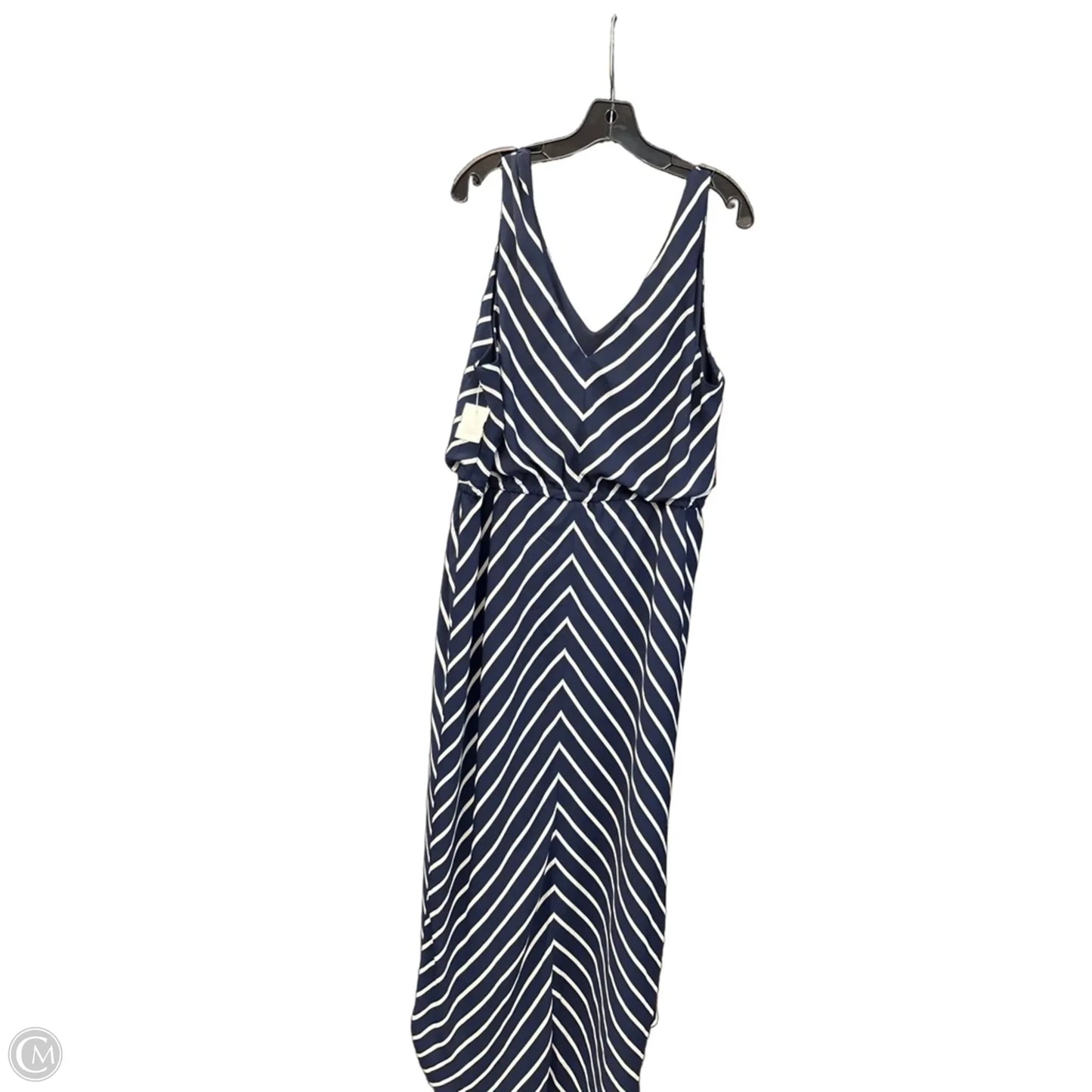 Dress Casual Maxi By Pure Energy In Blue & White, Size: 2x
