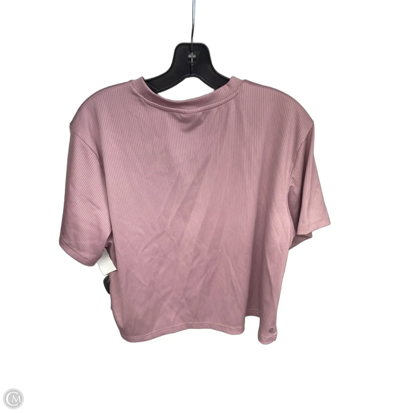 Athletic Top Short Sleeve By Adidas In Pink, Size: L