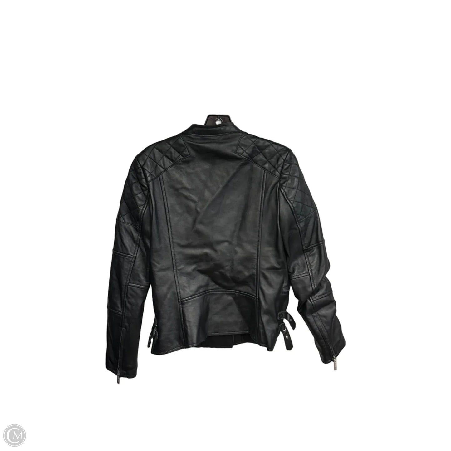 Jacket Leather By Michael By Michael Kors In Black, Size: S