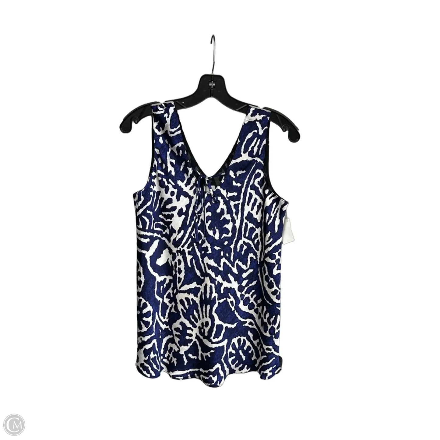 Top Sleeveless By Nic + Zoe In Blue & White, Size: S
