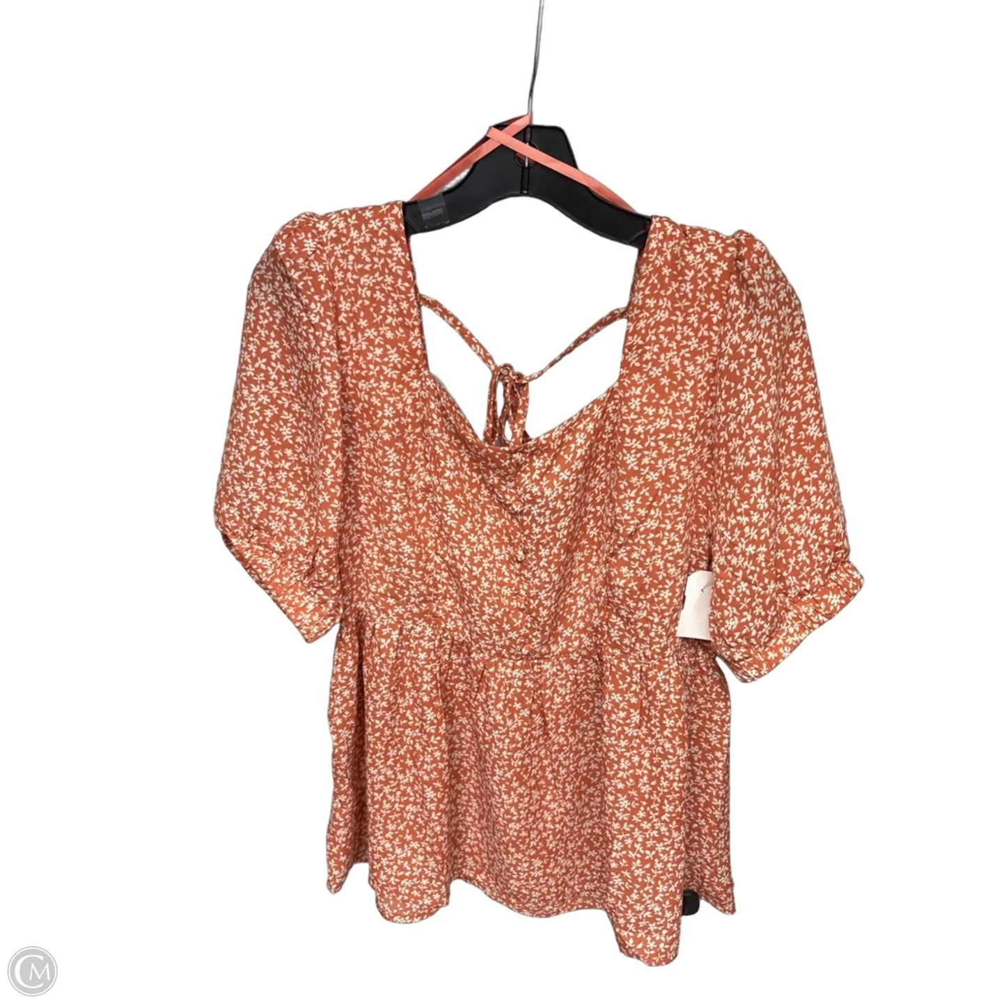 Top Short Sleeve By Doe & Rae In Orange, Size: L