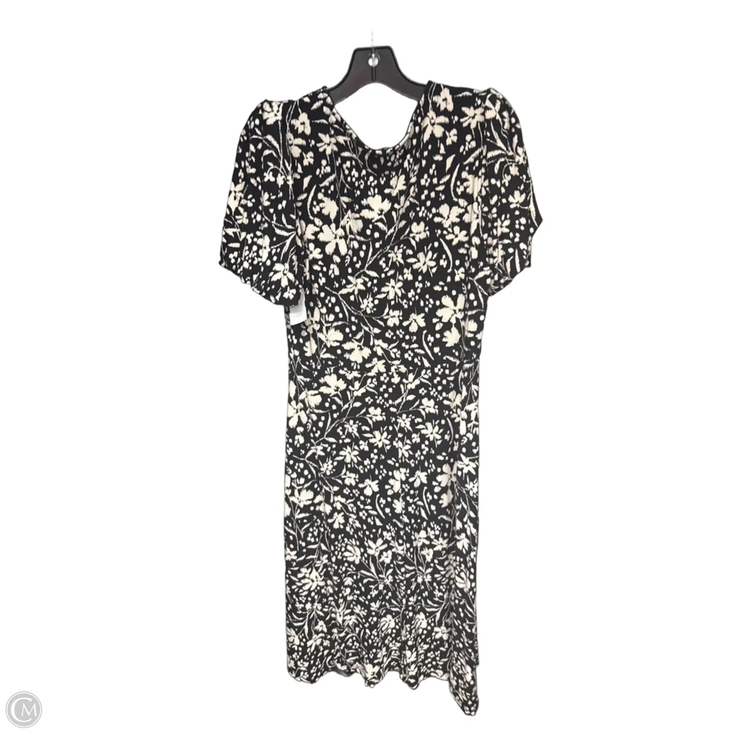 Dress Casual Maxi By Tommy Hilfiger In Black & Cream, Size: 10