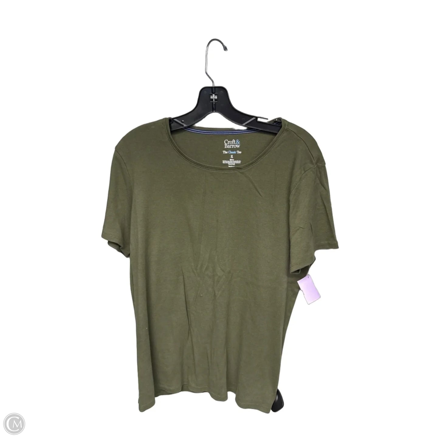 Top Short Sleeve By Croft And Barrow In Green, Size: Xl
