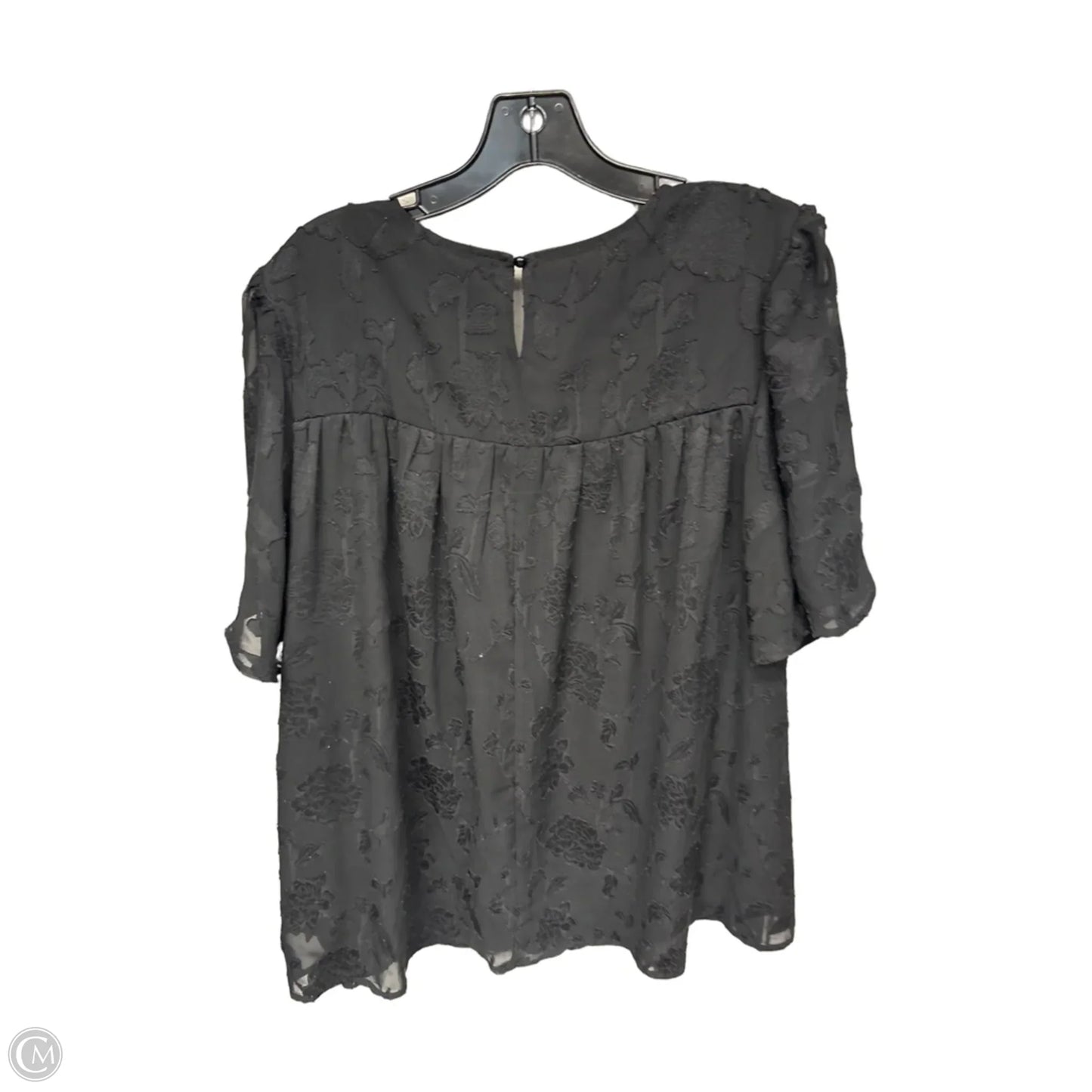 Top Short Sleeve By Clothes Mentor In Black, Size: 2x