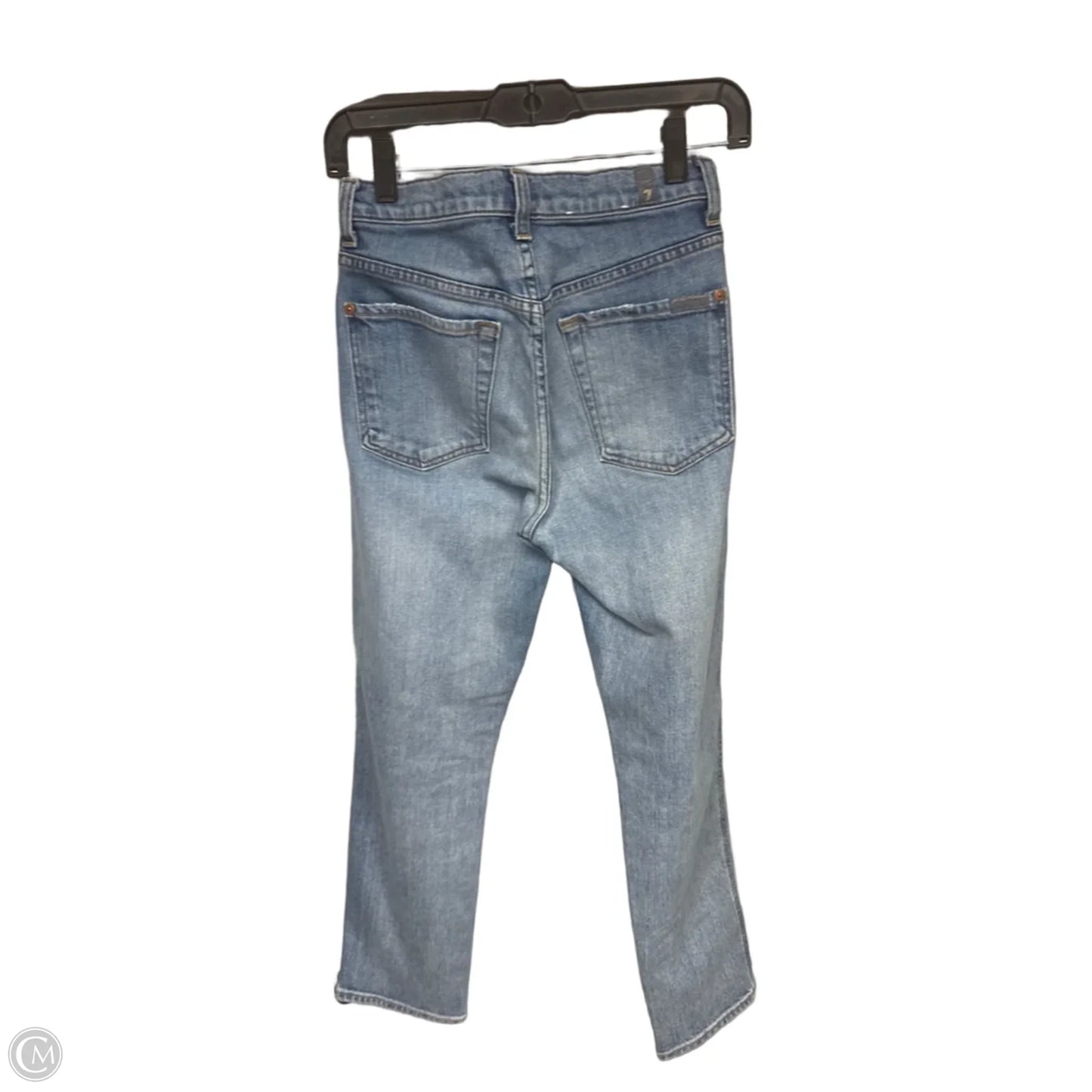 Jeans Straight By 7 For All Mankind In Blue Denim, Size: 0