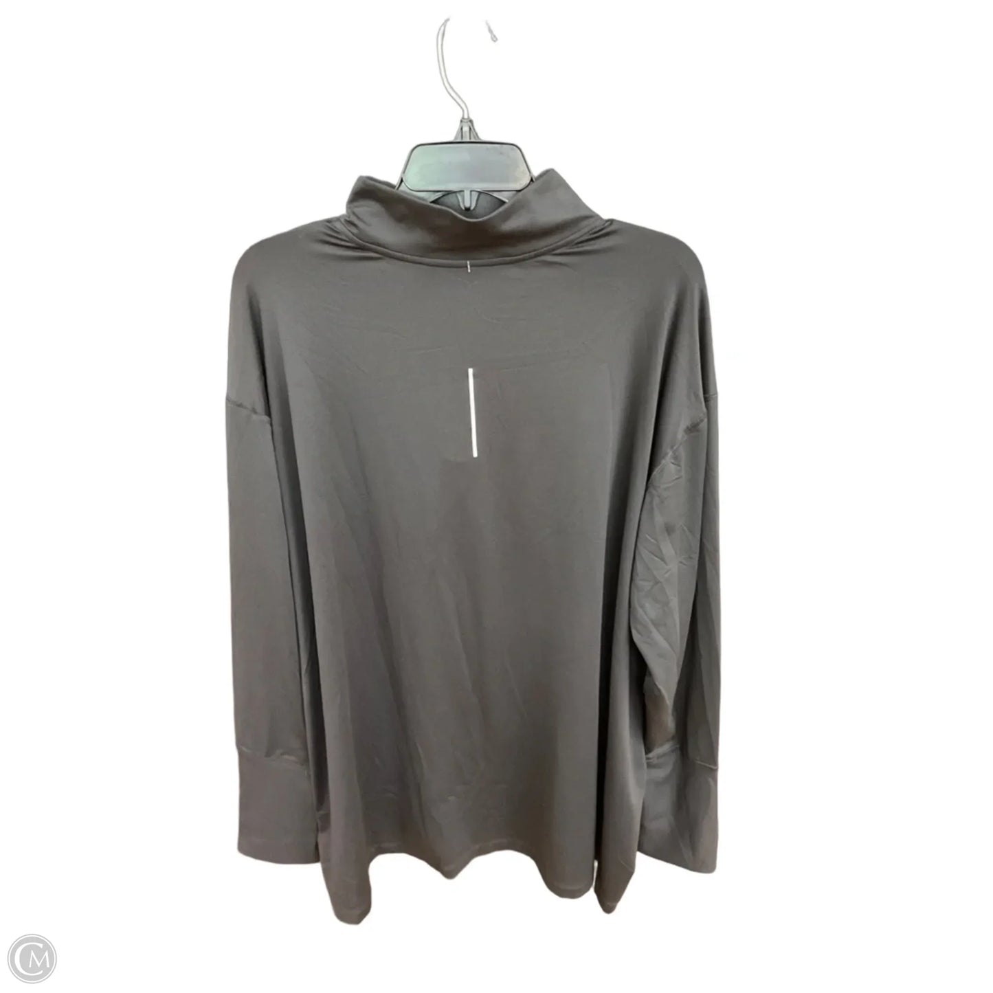 Athletic Top Long Sleeve Collar By Nike Apparel In Black, Size: 3x