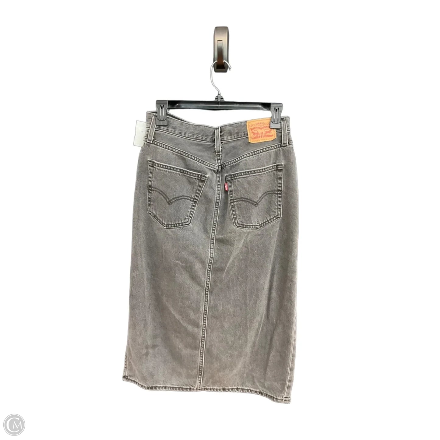 Skirt Midi By Levis In Black Denim, Size: 4