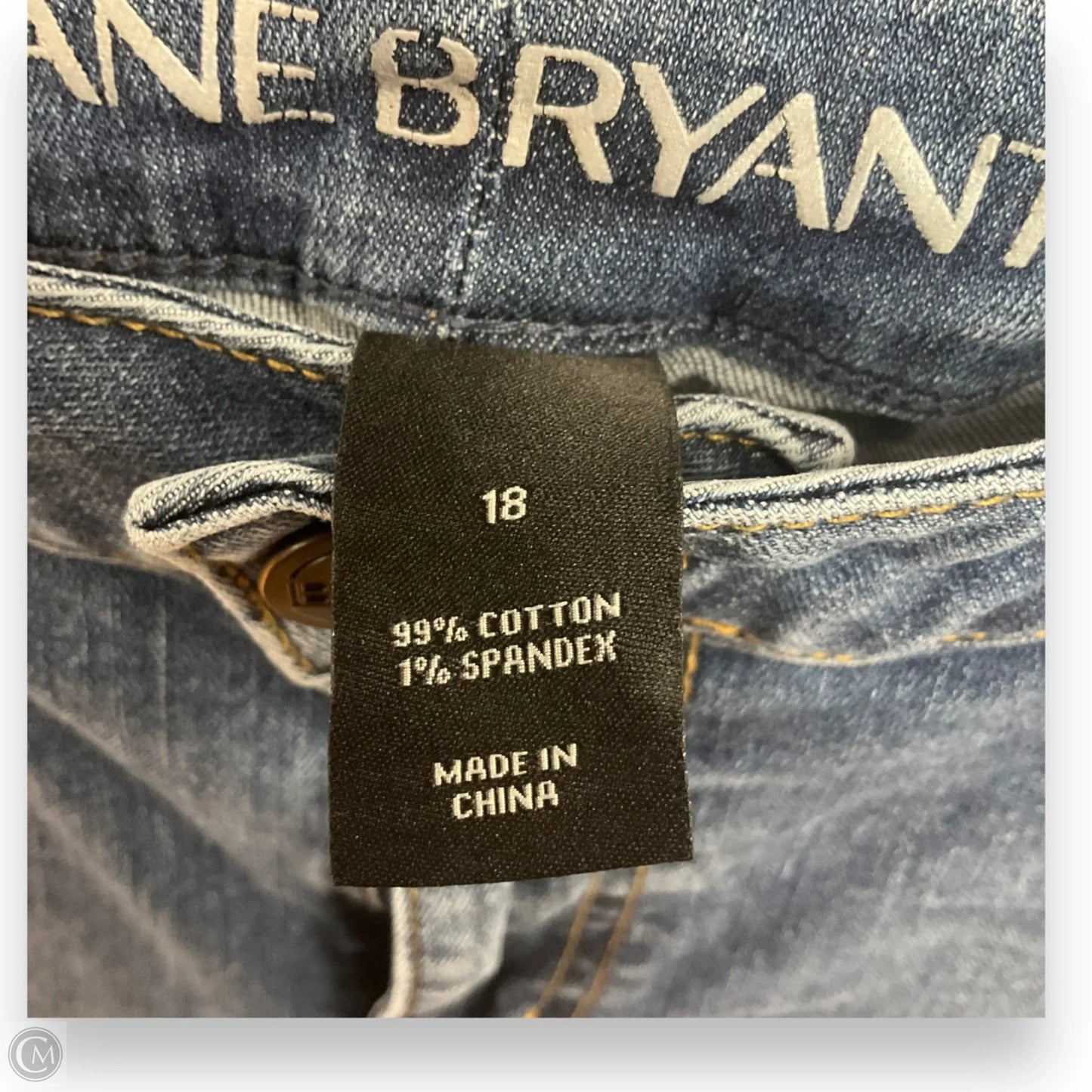 Jeans Straight By Lane Bryant In Blue Denim, Size: 18