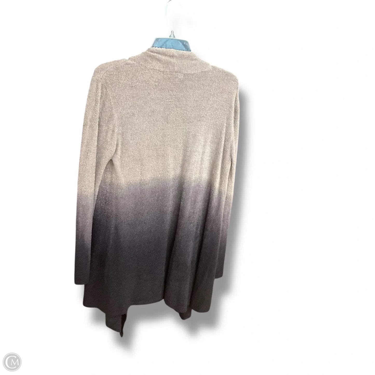 Sweater Cardigan By Barefoot Dreams In Grey & Purple, Size: L