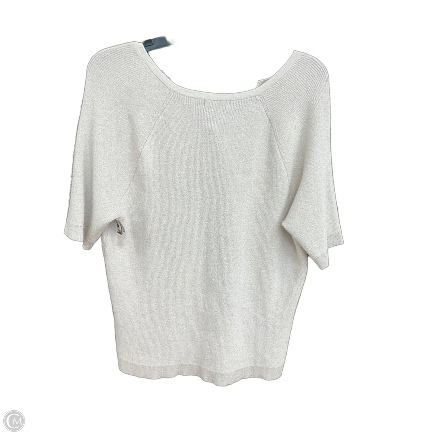 Top Short Sleeve By Alfani In Silver, Size: L