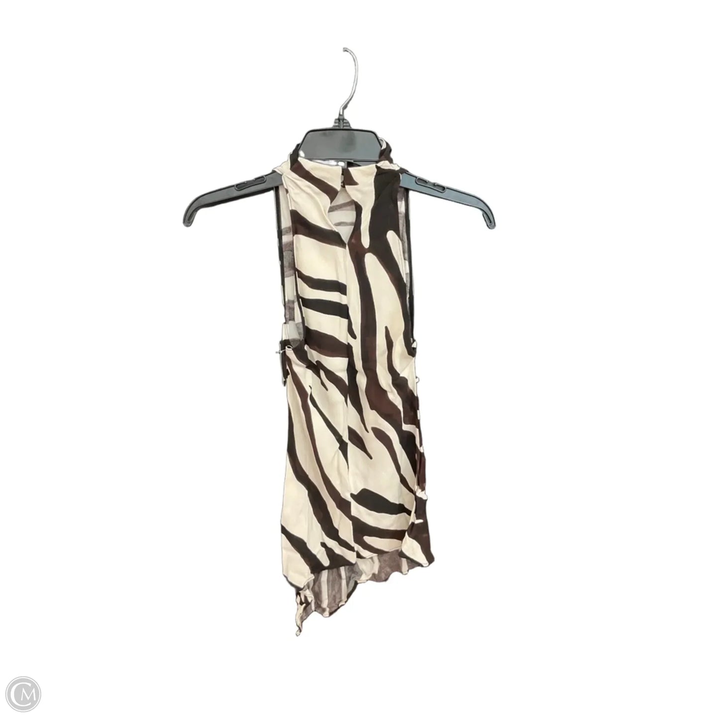 Top Sleeveless By Zara In Animal Print, Size: Xs