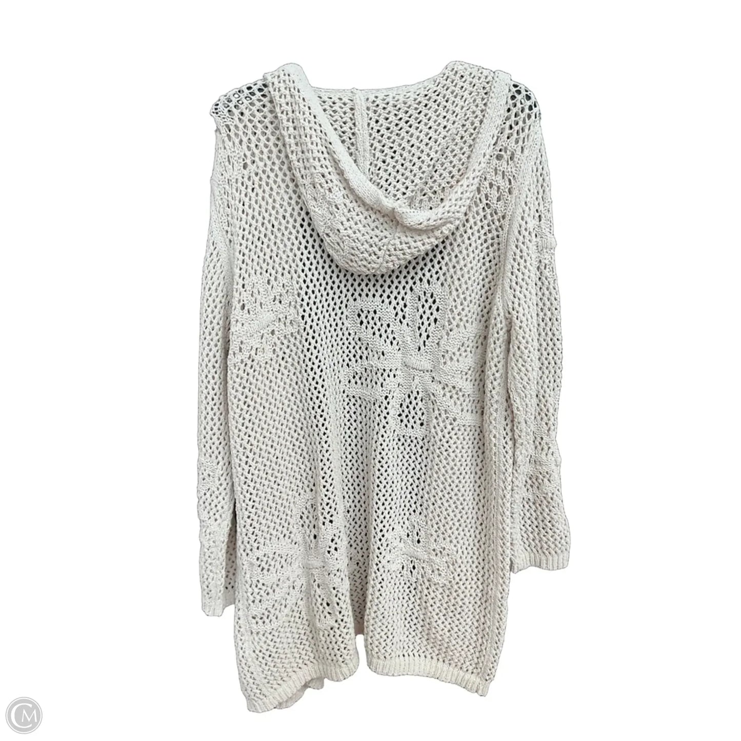 Sweater Cardigan By Nicole By Nicole Miller In Cream, Size: Xl