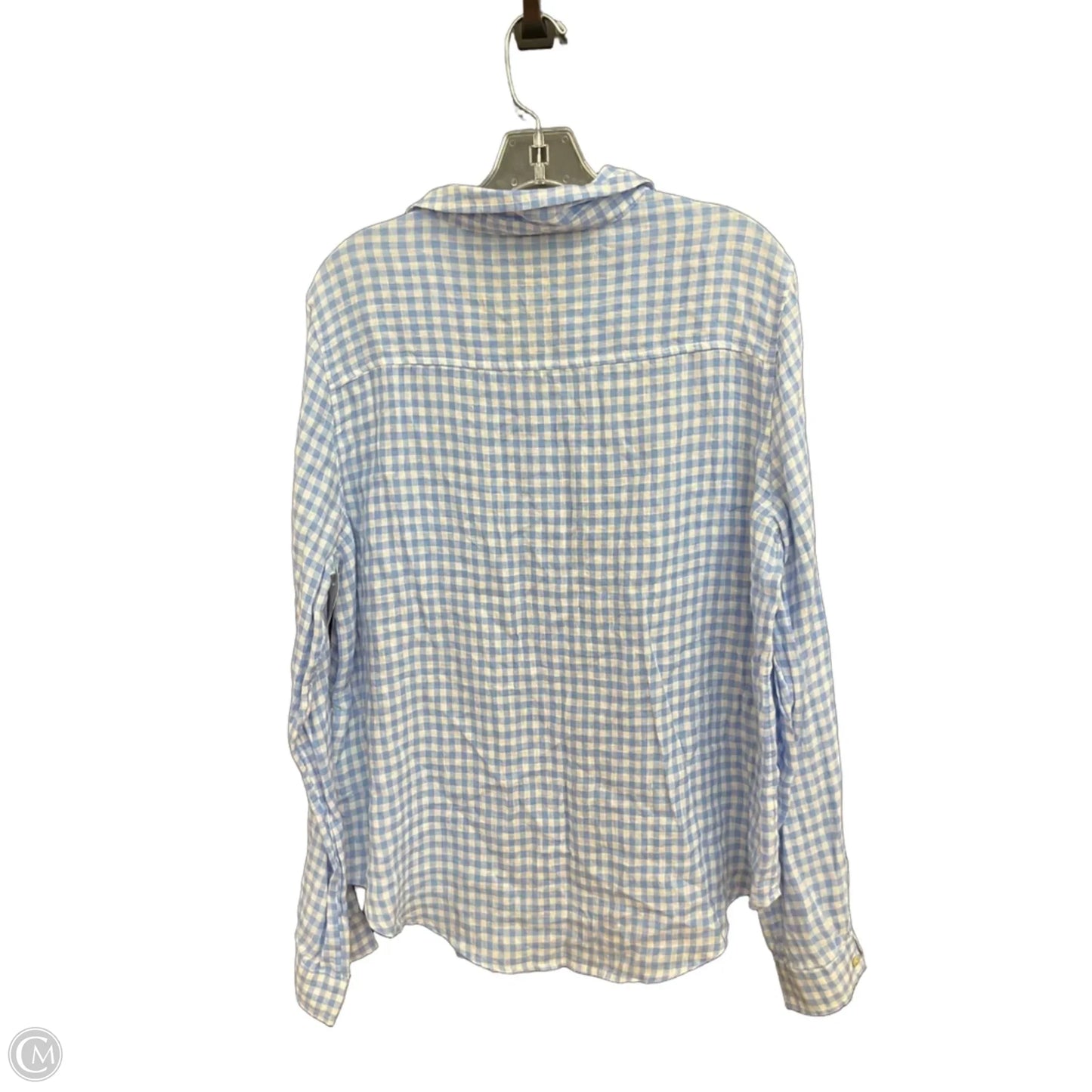 Blouse Designer By Lilly Pulitzer In Checkered Pattern, Size: Xl