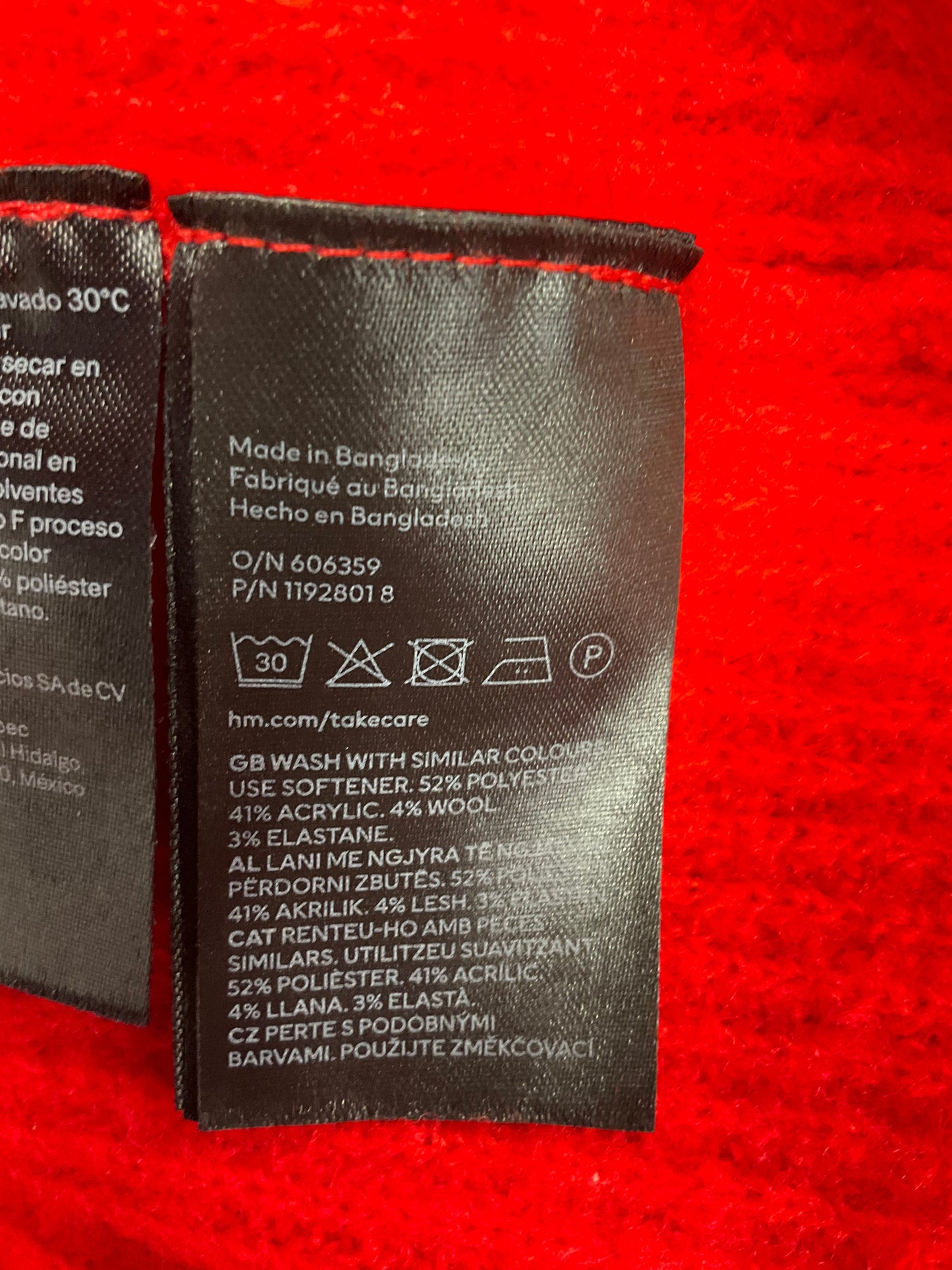 Sweater By H&m In Red, Size: Xs