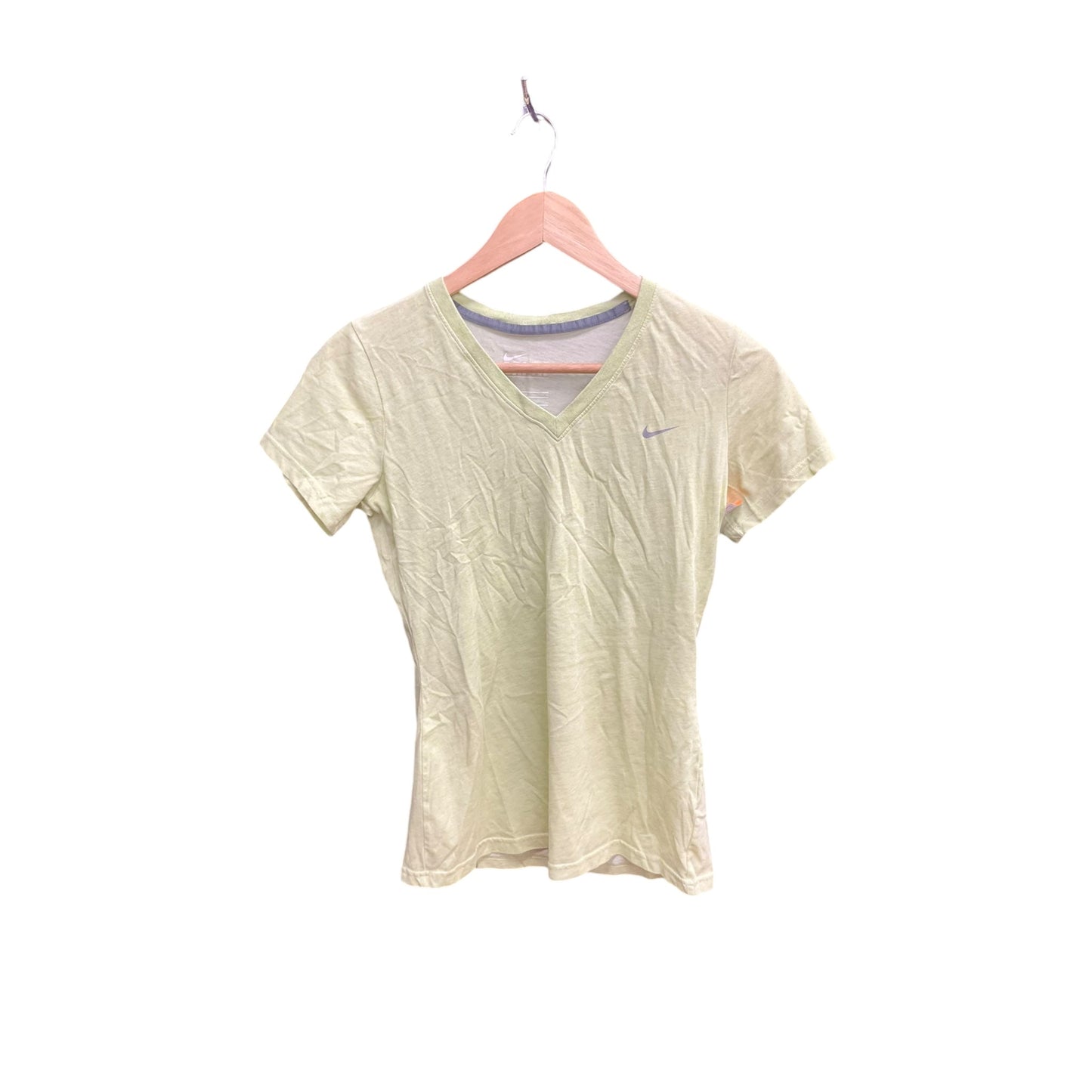 Athletic Top Short Sleeve By Nike Apparel In Green, Size: S