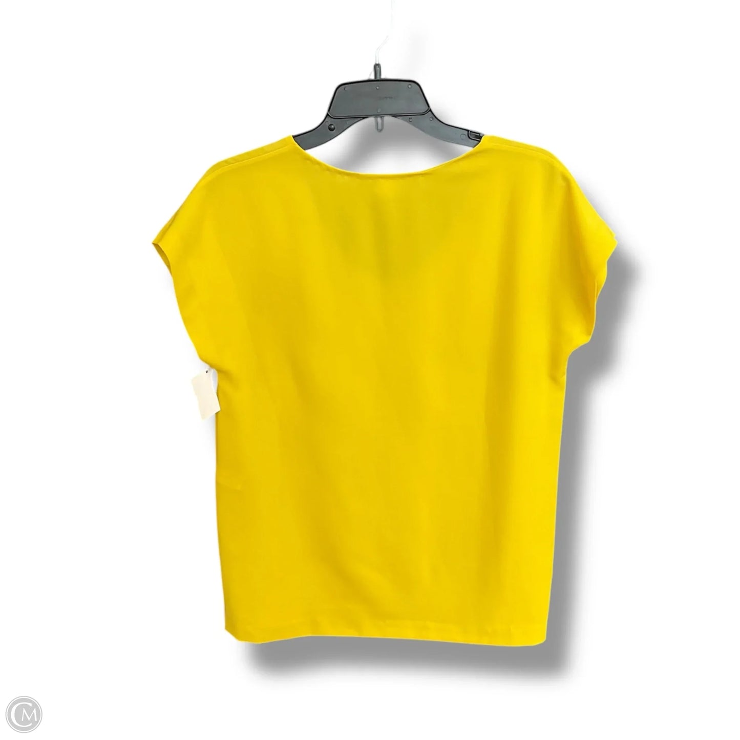 Top Short Sleeve Designer By Diane Von Furstenberg In Yellow, Size: M