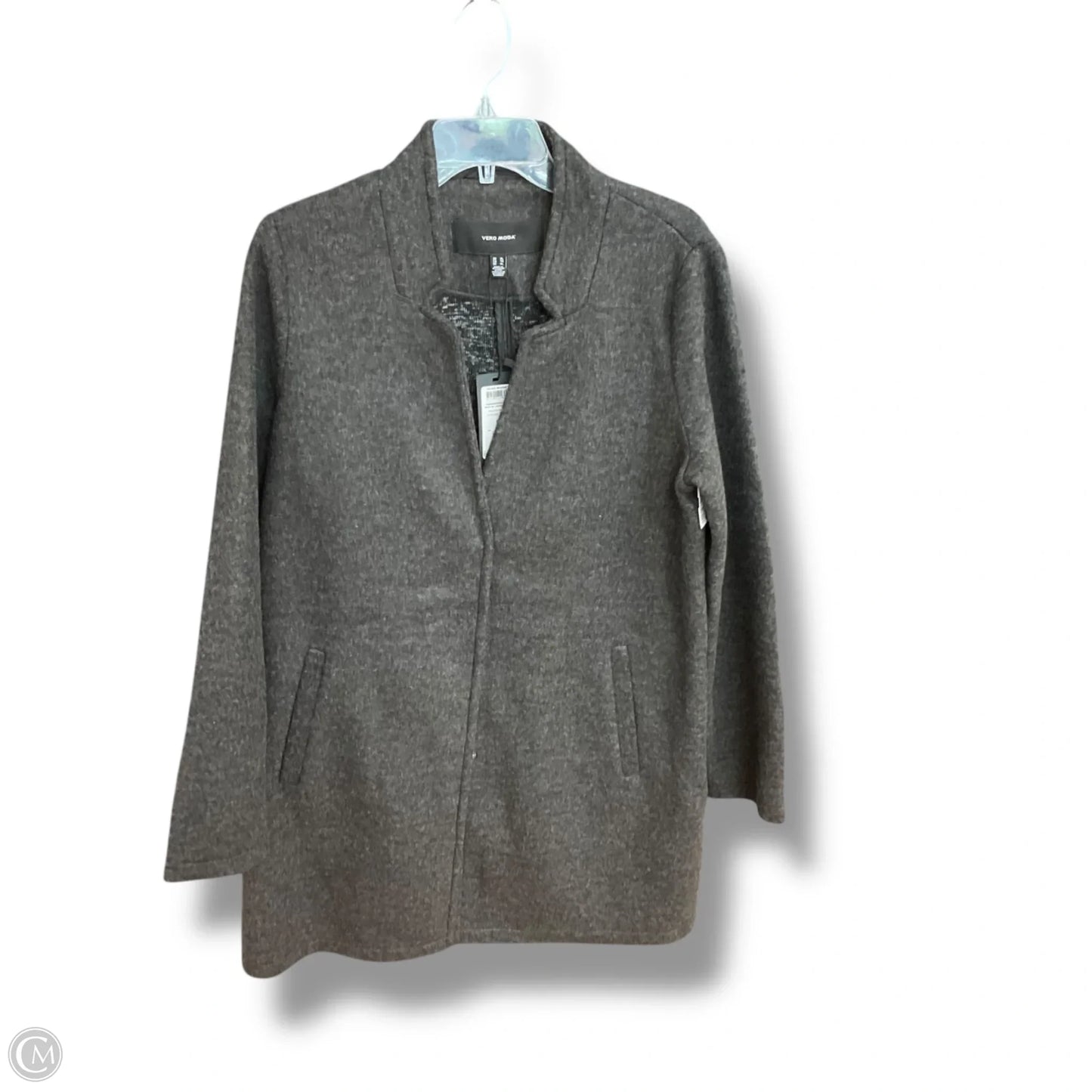 Coat Wool By Vero Moda In Grey, Size: Xl