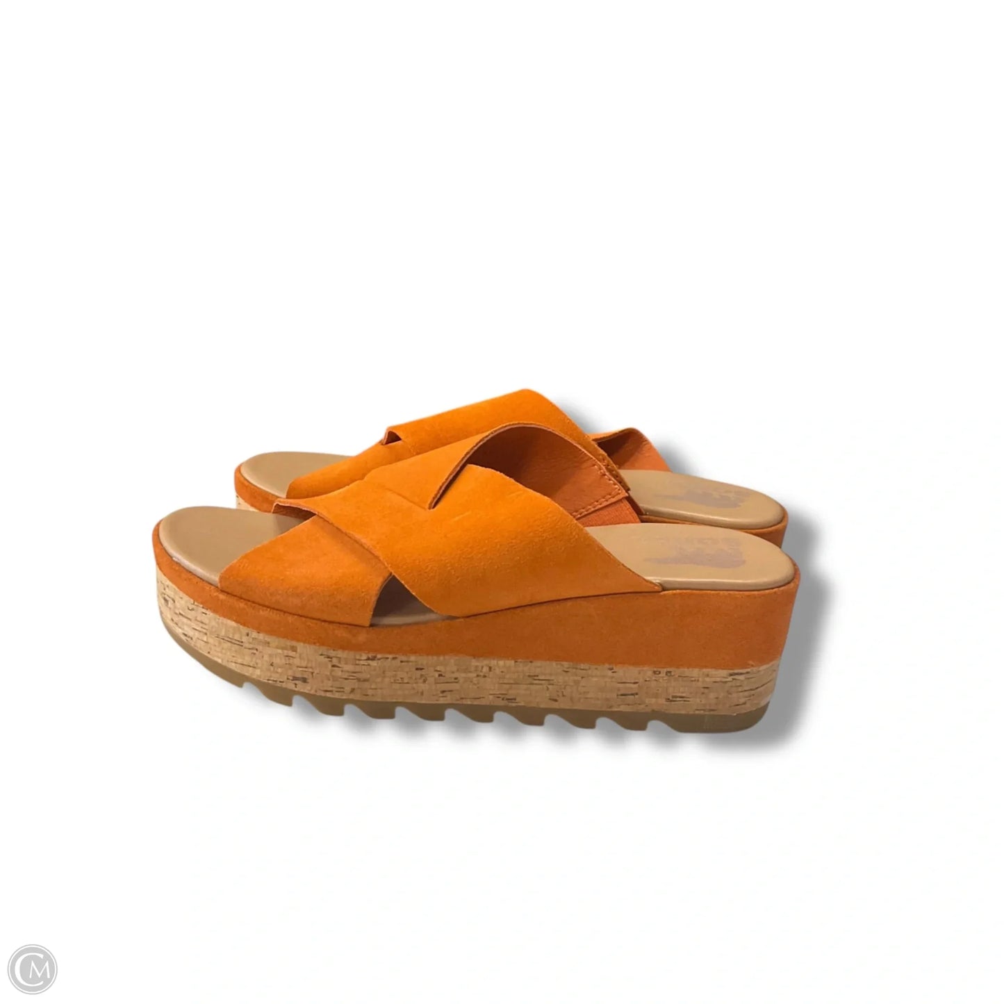 Sandals Heels Platform By Sorel In Orange, Size: 8
