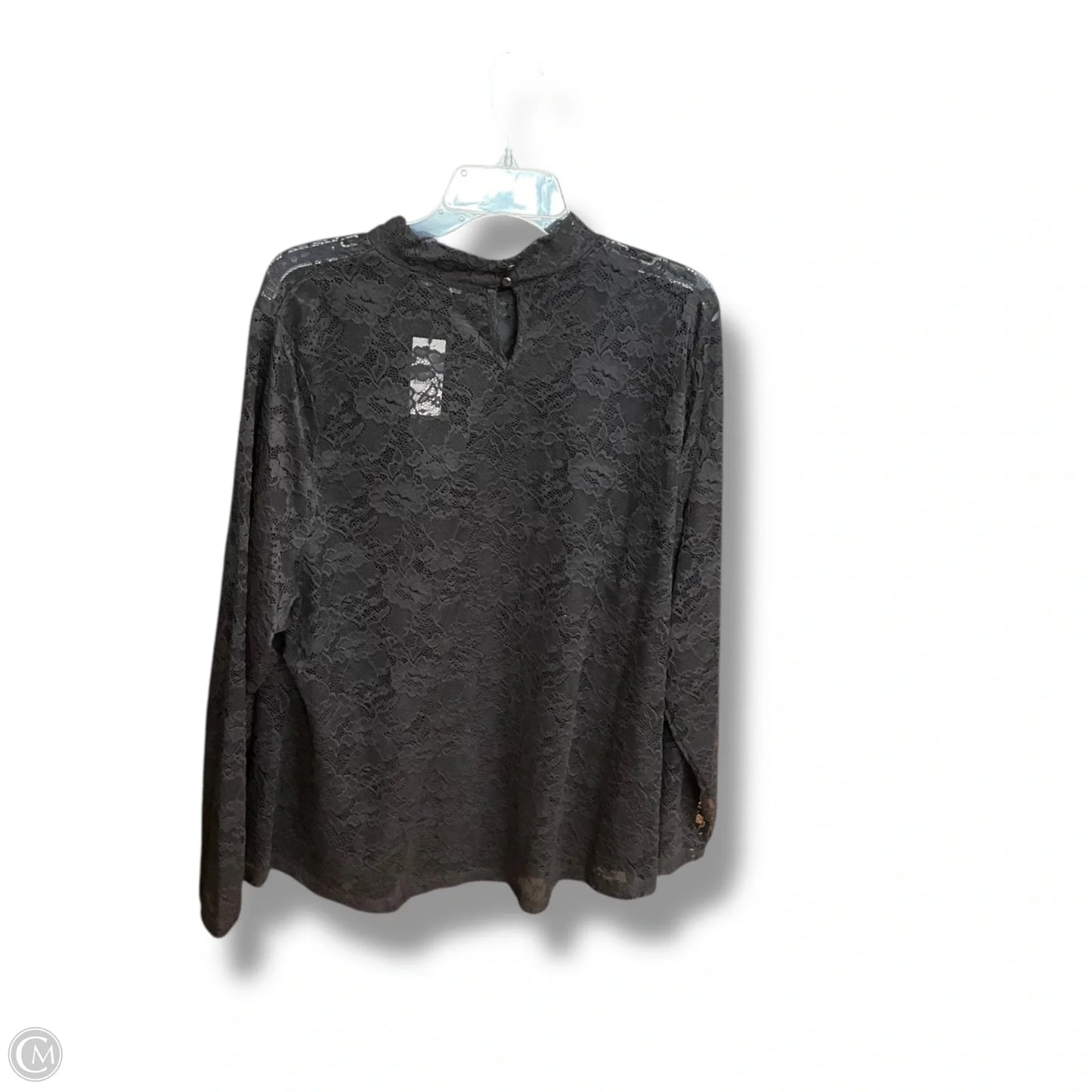 Top Long Sleeve By Lane Bryant In Black, Size: 2x