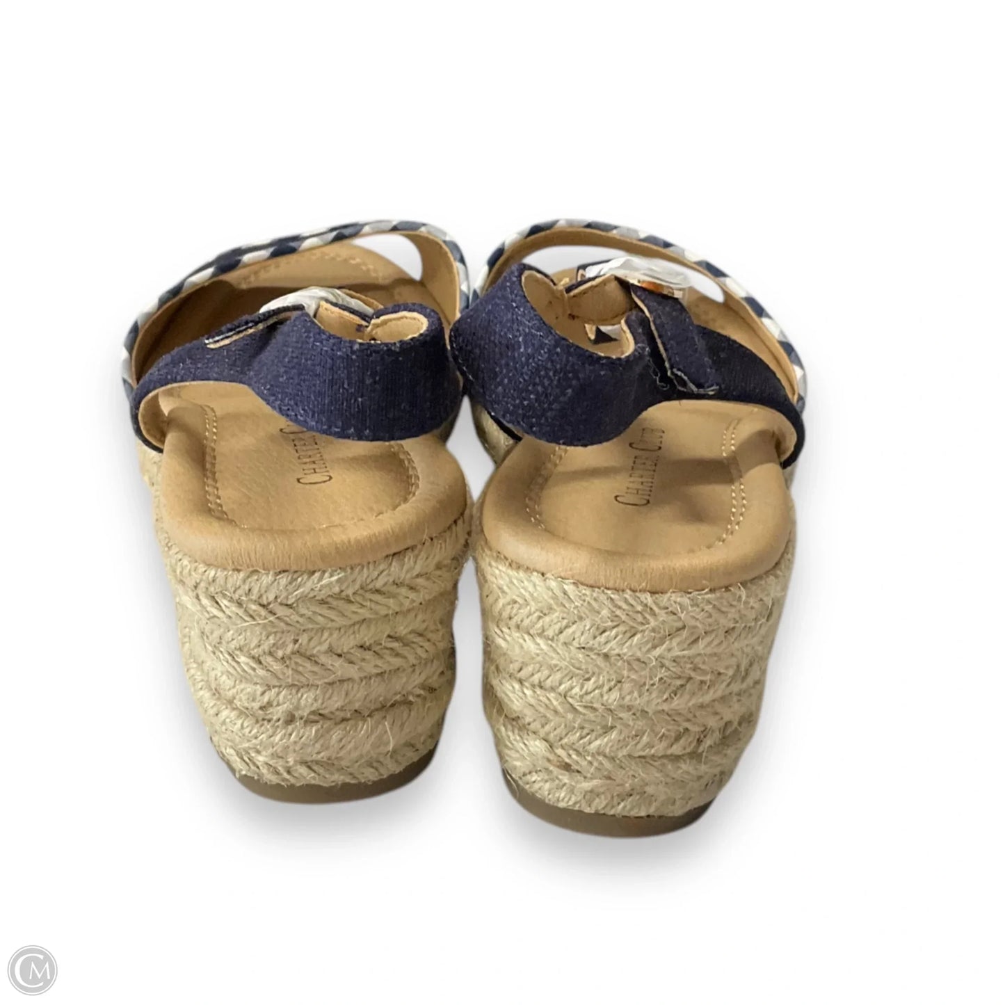 Sandals Heels Wedge By Charter Club In Navy, Size: 8.5
