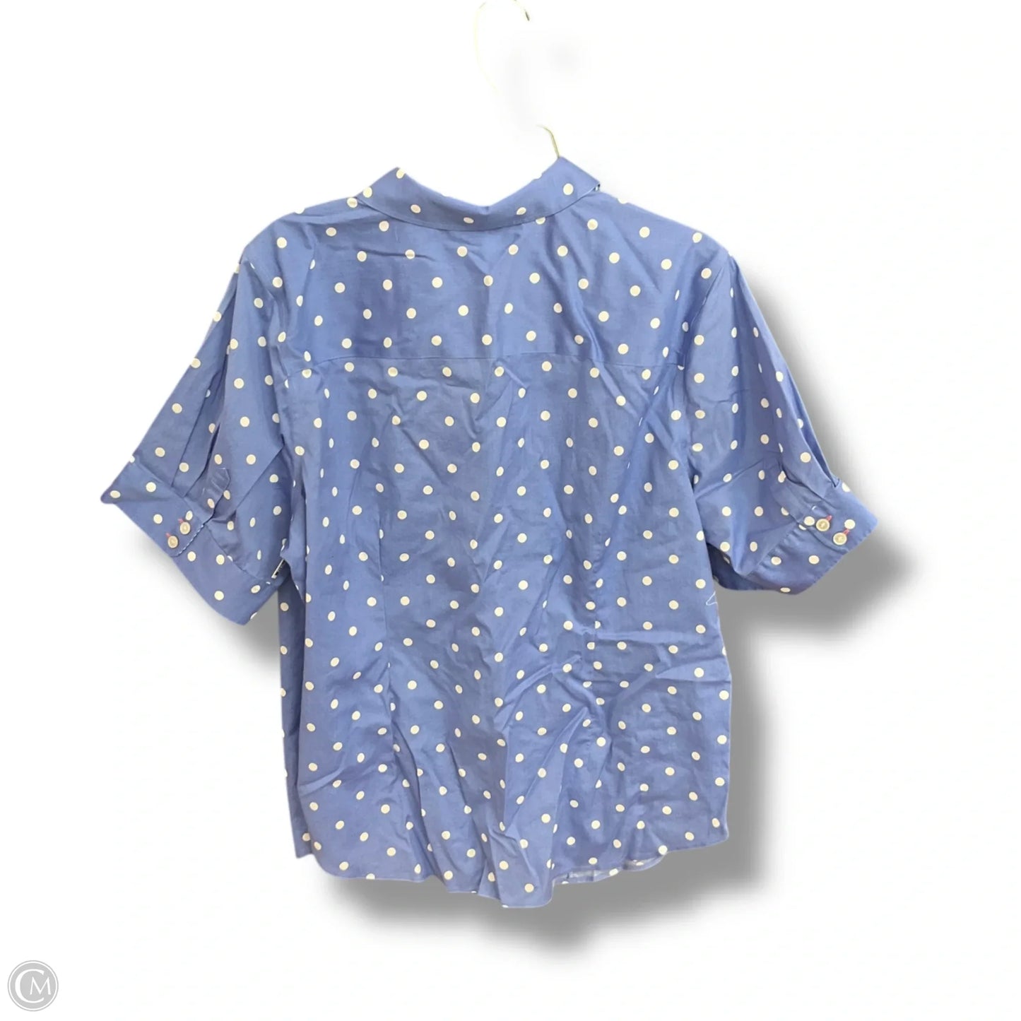 Blouse Short Sleeve By Talbots In Blue, Size: 1x