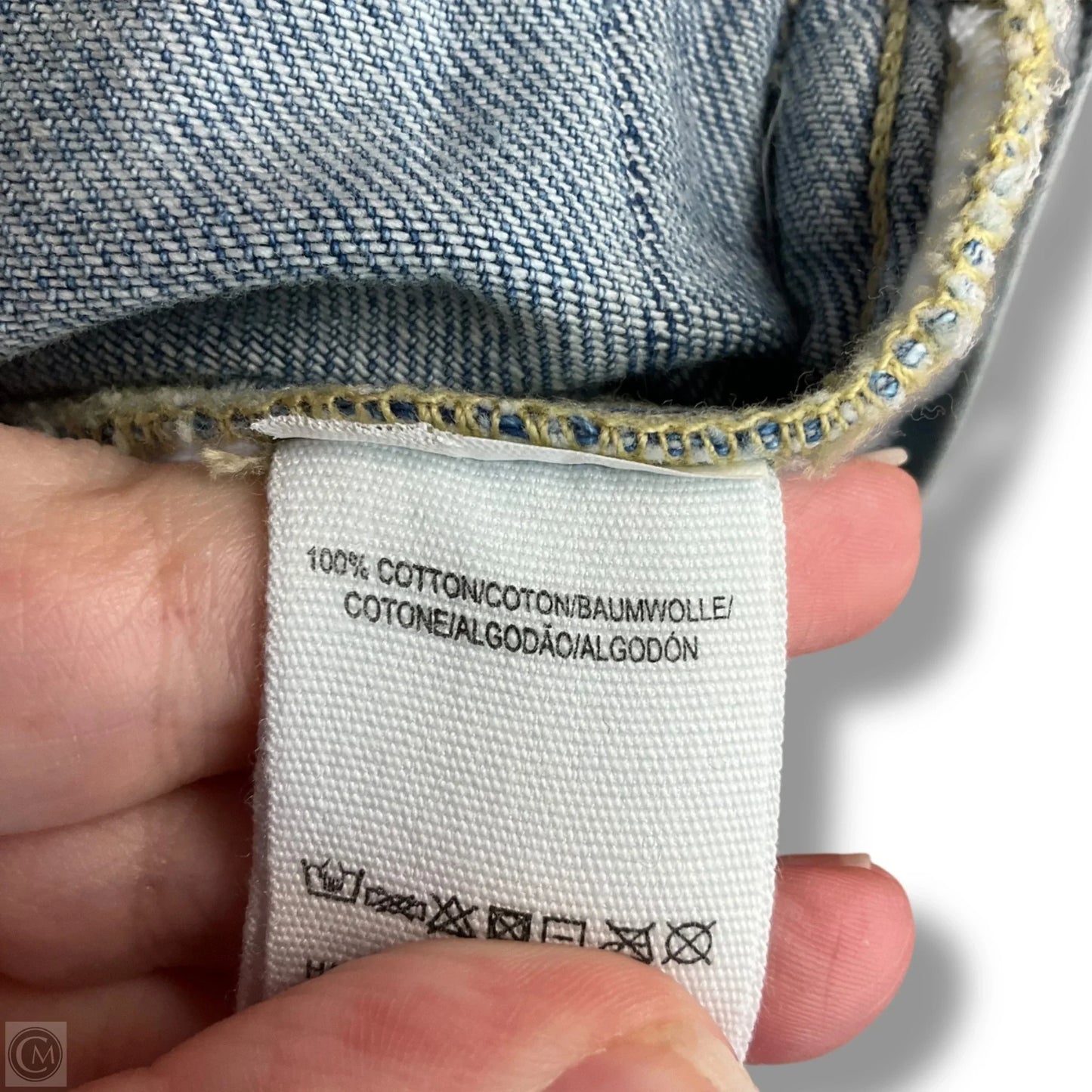 Jacket Denim By Free People In Blue Denim, Size: L