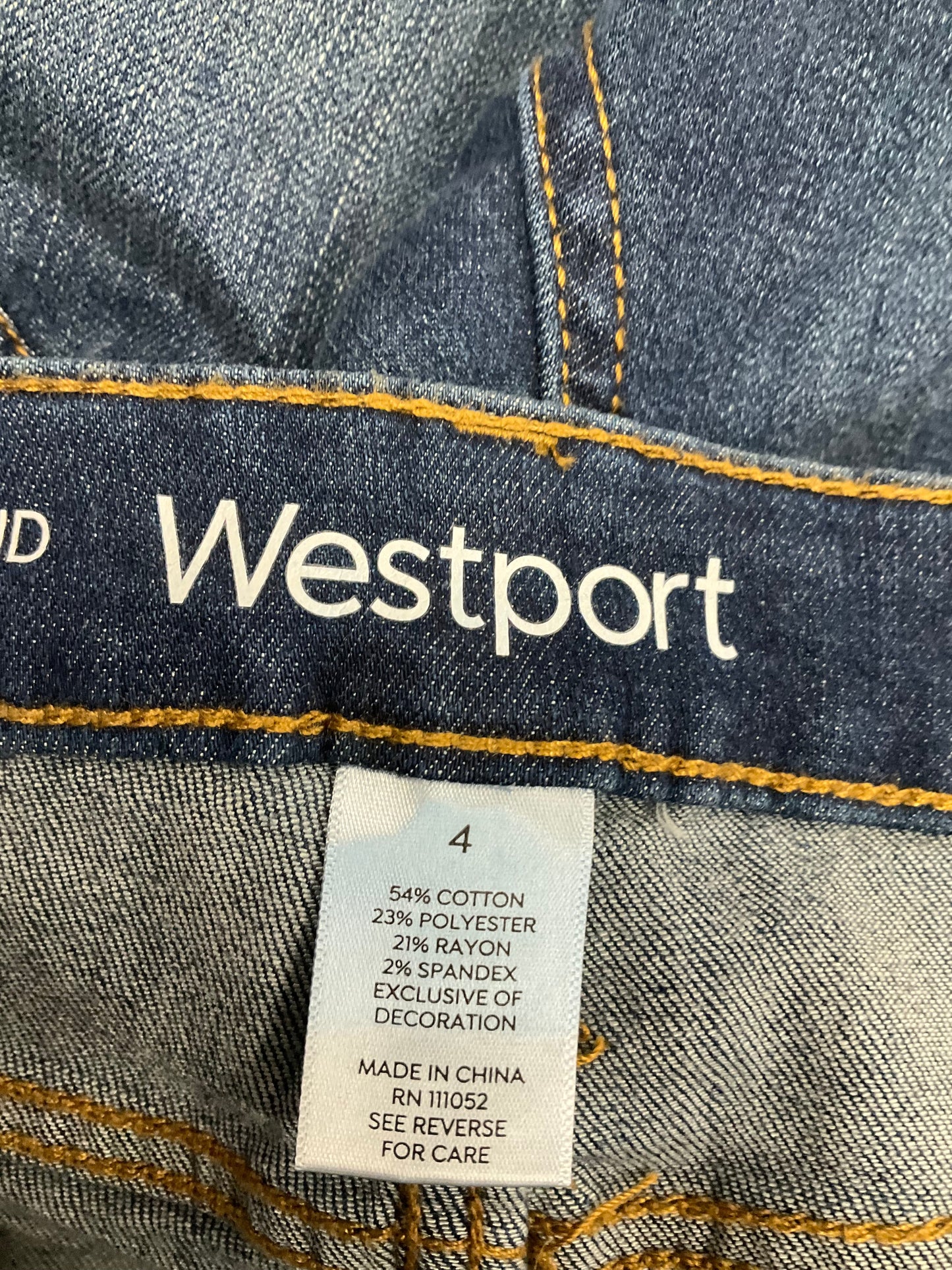 Jeans Boyfriend By Westport In Blue Denim, Size: 4