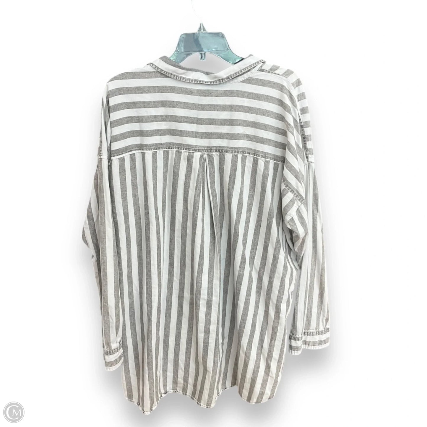 Blouse 3/4 Sleeve By Arula In Striped Pattern, Size: 2x